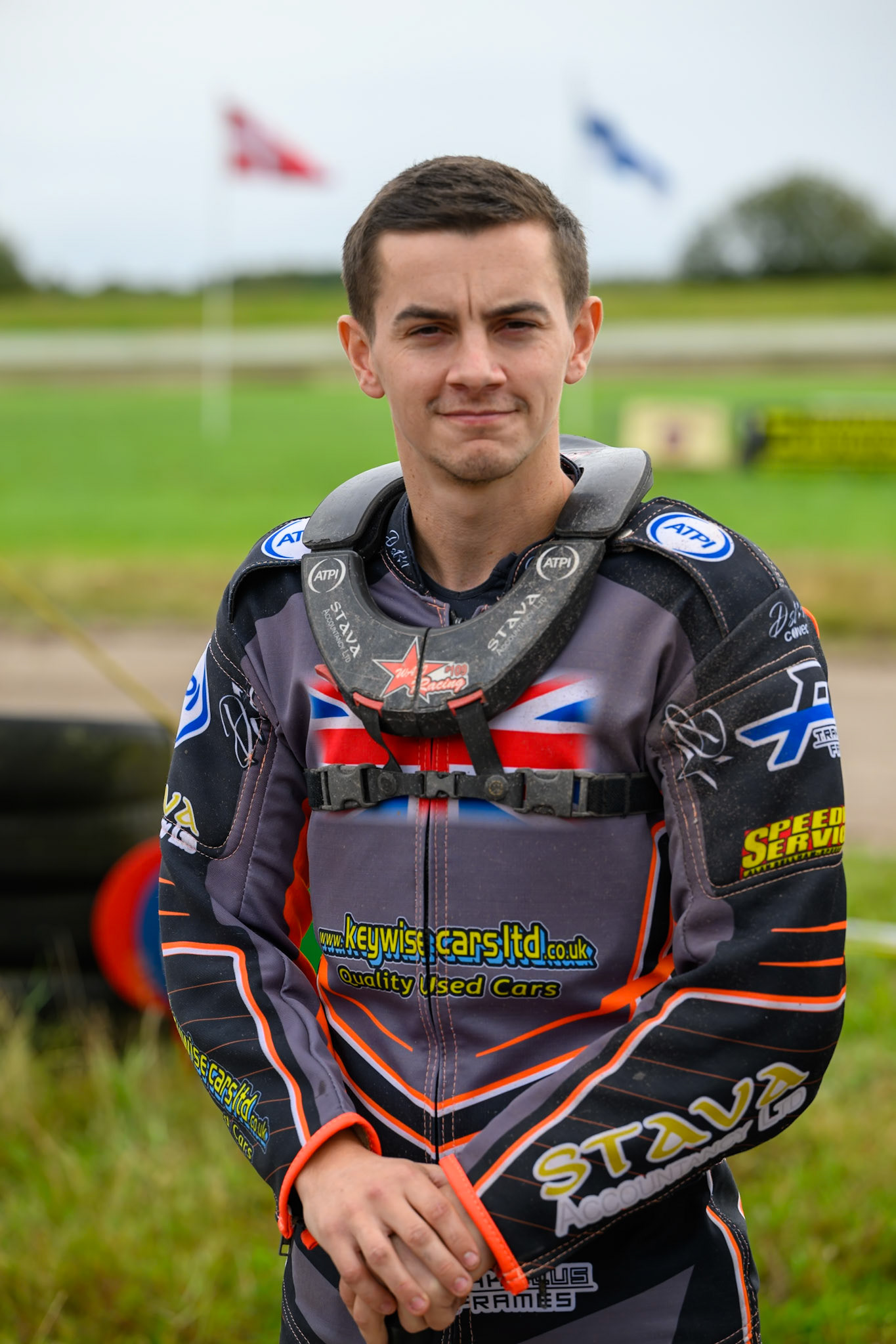 Zach Wajtknecht (109) of Great Britain during the FIM Long Track World Championship Final 4, at the Speed Centre Roden, Netherlands on Sunday 21st September 2025. (Photo: Ian Charles | MI News)during the FIM Long Track World Championship Final 4, at the Speed Centre, Roden on Sunday 21st September 2025. (Photo: Ian Charles | MI News)