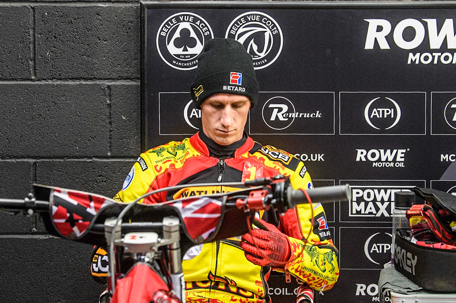 Leicester Lions' Max Fricke during the Rowe Motor Oil Premiership Grand Final 1st Leg between Belle Vue Aces and Leicester Lions at the National Speedway Stadium, Manchester on Monday 23rd September 2024. (Photo: Ian Charles | MI News)