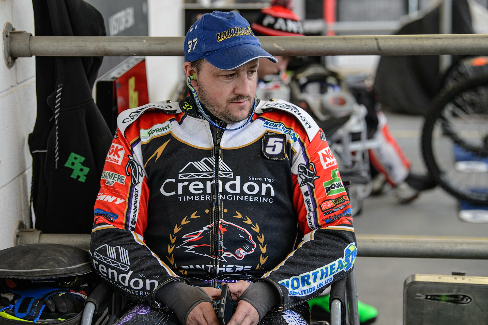 MANCHESTER, UK. MAY 2ND Chris Harris  - Peterborough Crendon Panthers  during the SGB Premiership match between Belle Vue Aces and Peterborough at the National Speedway Stadium, Manchester on Monday 2nd May 2022. (Credit: Ian Charles | MI News)