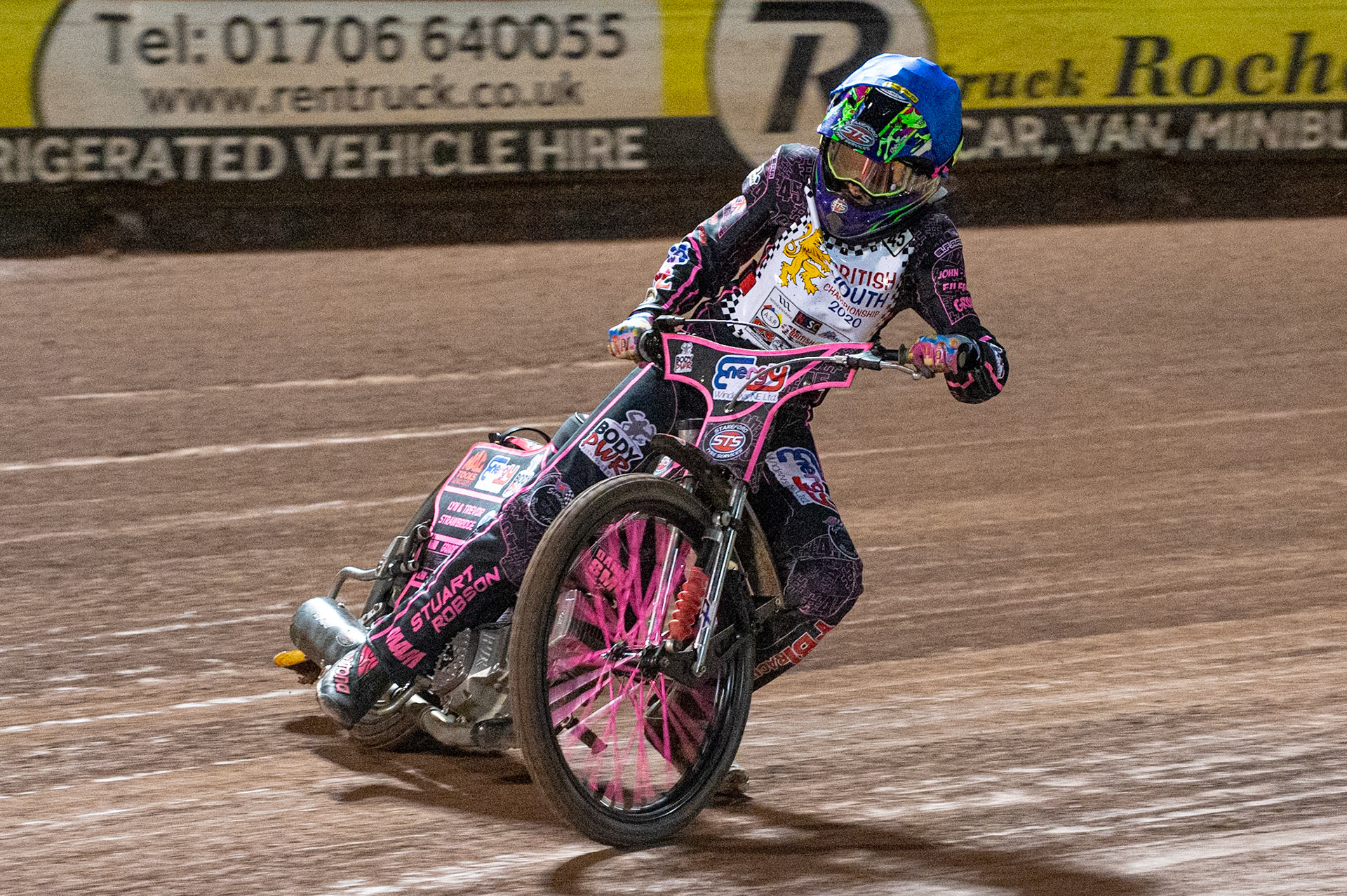 Photo: Ian CharlesDanny Smith in action  (500cc B Class) British Youth Speedway Championship (Round 5), National Speedway Stadium, Manchester Saturday  10  October  2020