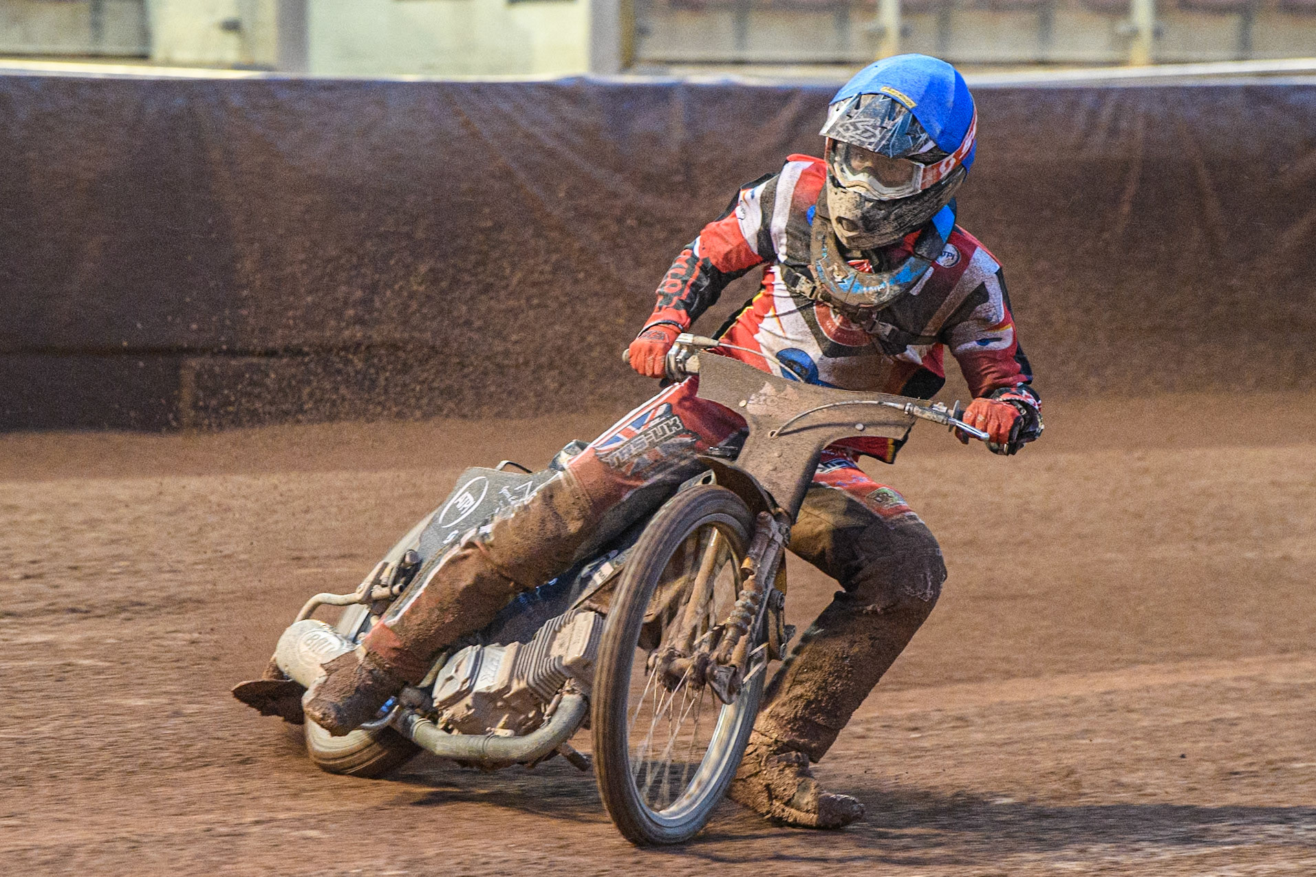 Belle Vue Colts' Harry McGurk  in action during the WSRA National Development League match between Belle Vue Colts and Oxford Chargers at the National Speedway Stadium, Manchester on Friday 2nd August 2024. (Photo: Ian Charles | MI News)