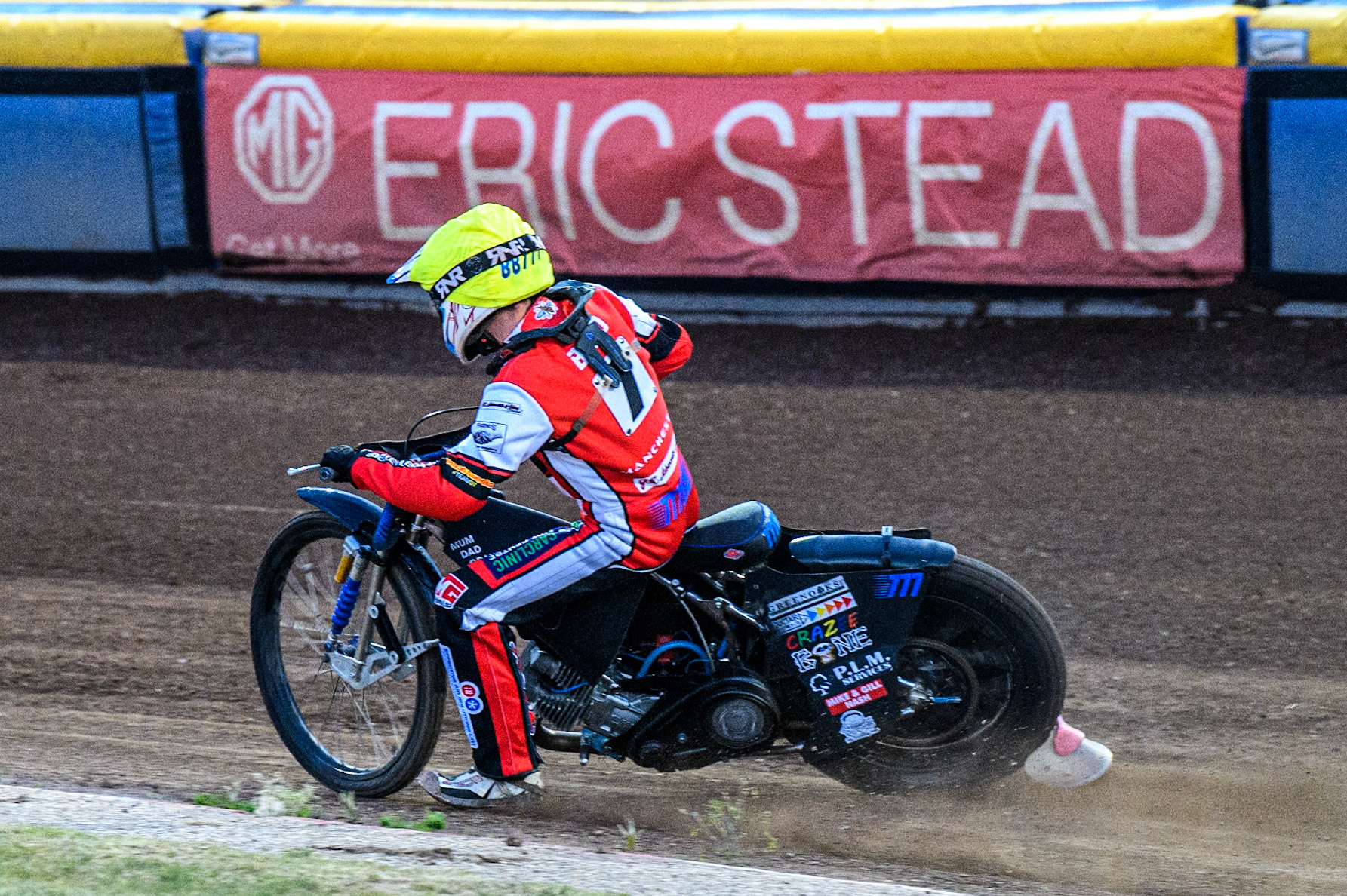 Belle Vue Colts' Billy Budd in action during the WSRA National Development League match between Steelers and Belle Vue Colts at Owlerton Stadium, Sheffield on Monday 5th May 2025. (Photo: Ian Charles | MI News)