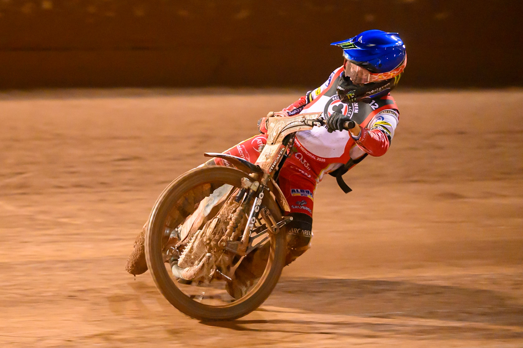 Dan Bewley  in action during the Peter Craven Memorial Trophy at the National Speedway Stadium, Manchester, on Monday 16th March 2026. (Photo: Ian Charles | MI News)