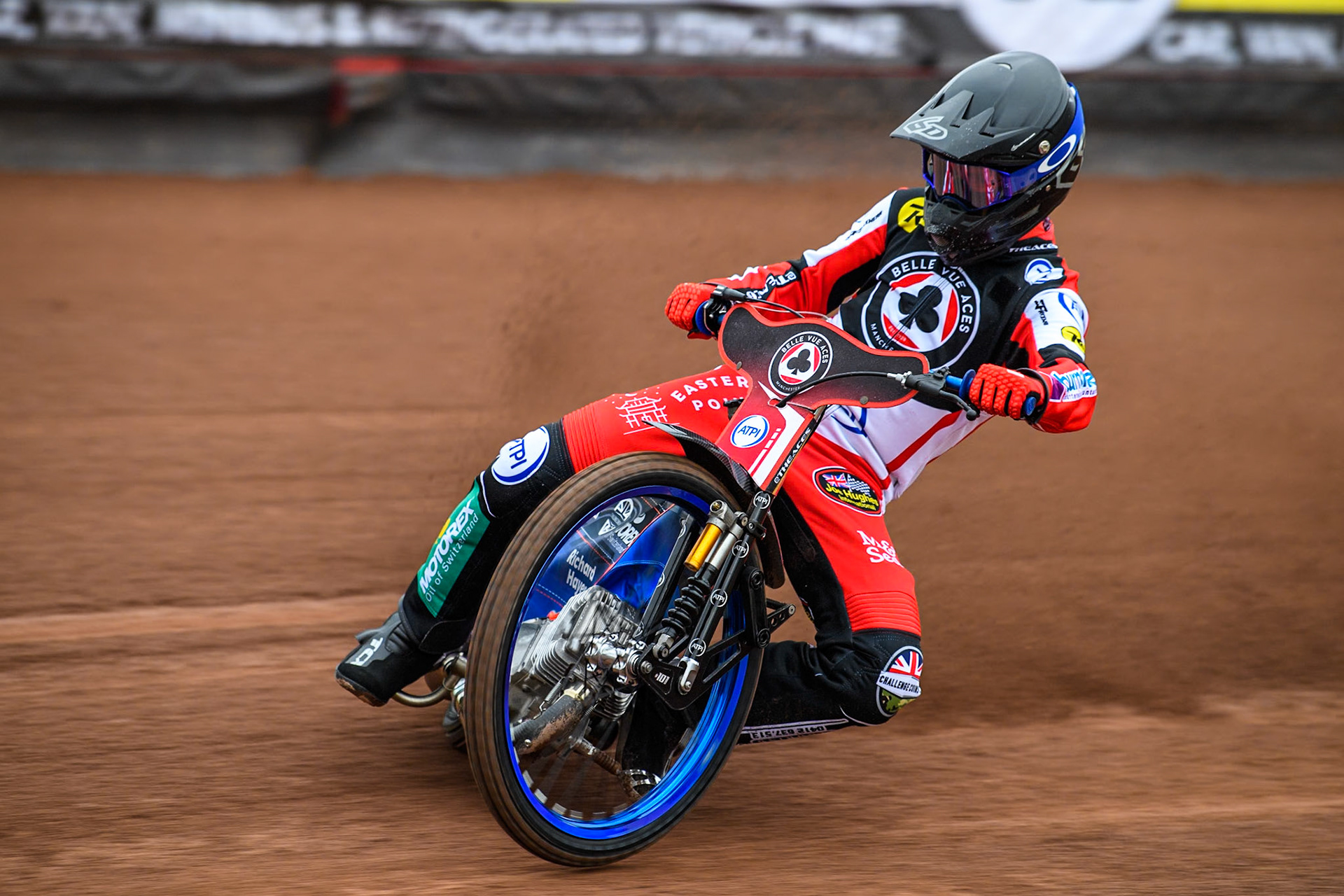 Belle Vue Aces' rider Brady Kurtz in action during the Belle Vue Aces Media Day at the National Speedway Stadium, Manchester on Monday 11th March 2024. (Photo: Ian Charles | MI News)