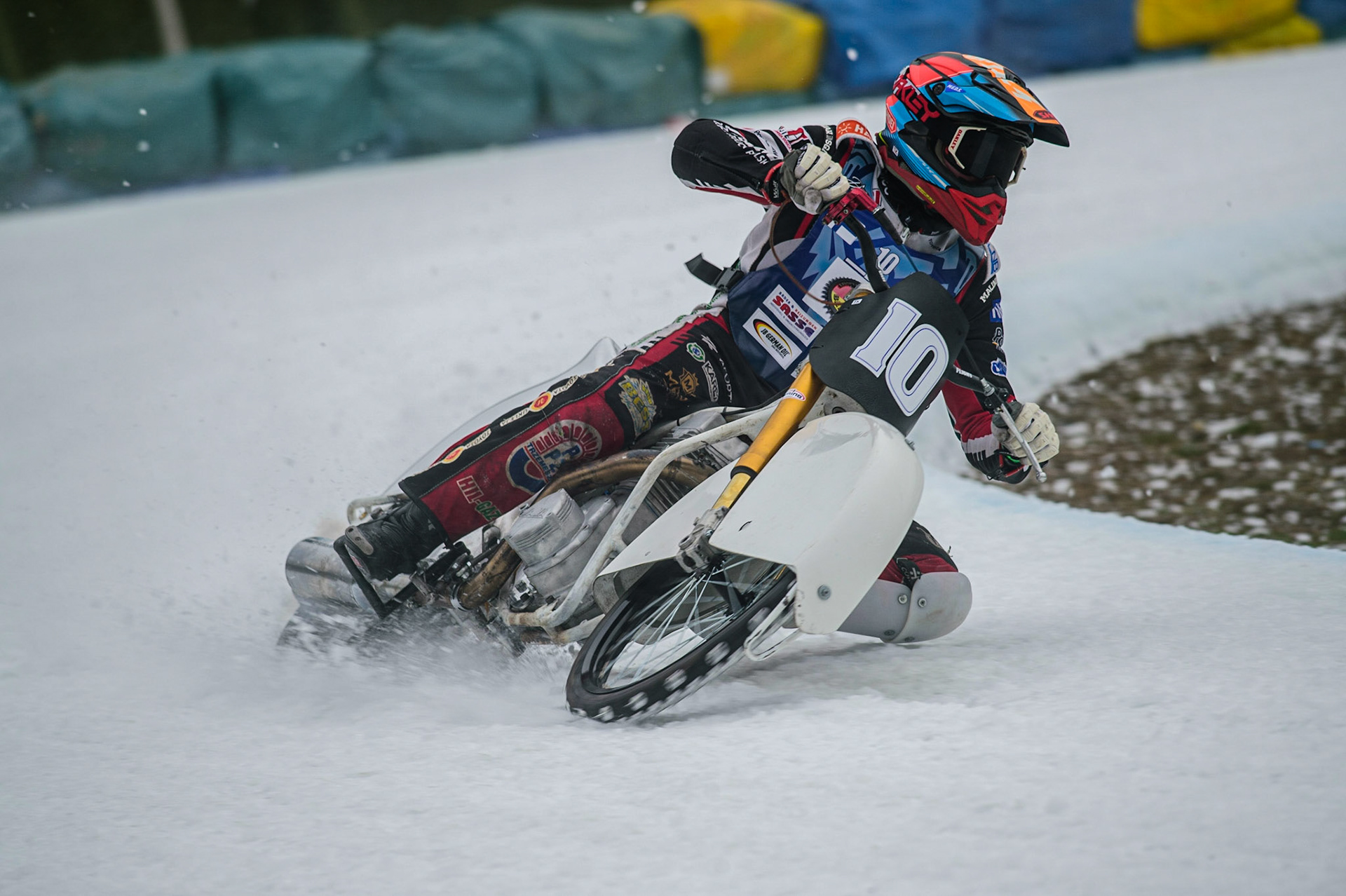 Topi Mustonen (Finland) practices  during the German Individual Ice Speedway Championship at Horst-Dohm-Eisstadion, Berlin on Friday 3rd March 2023. (Photo: Ian Charles | MI News)