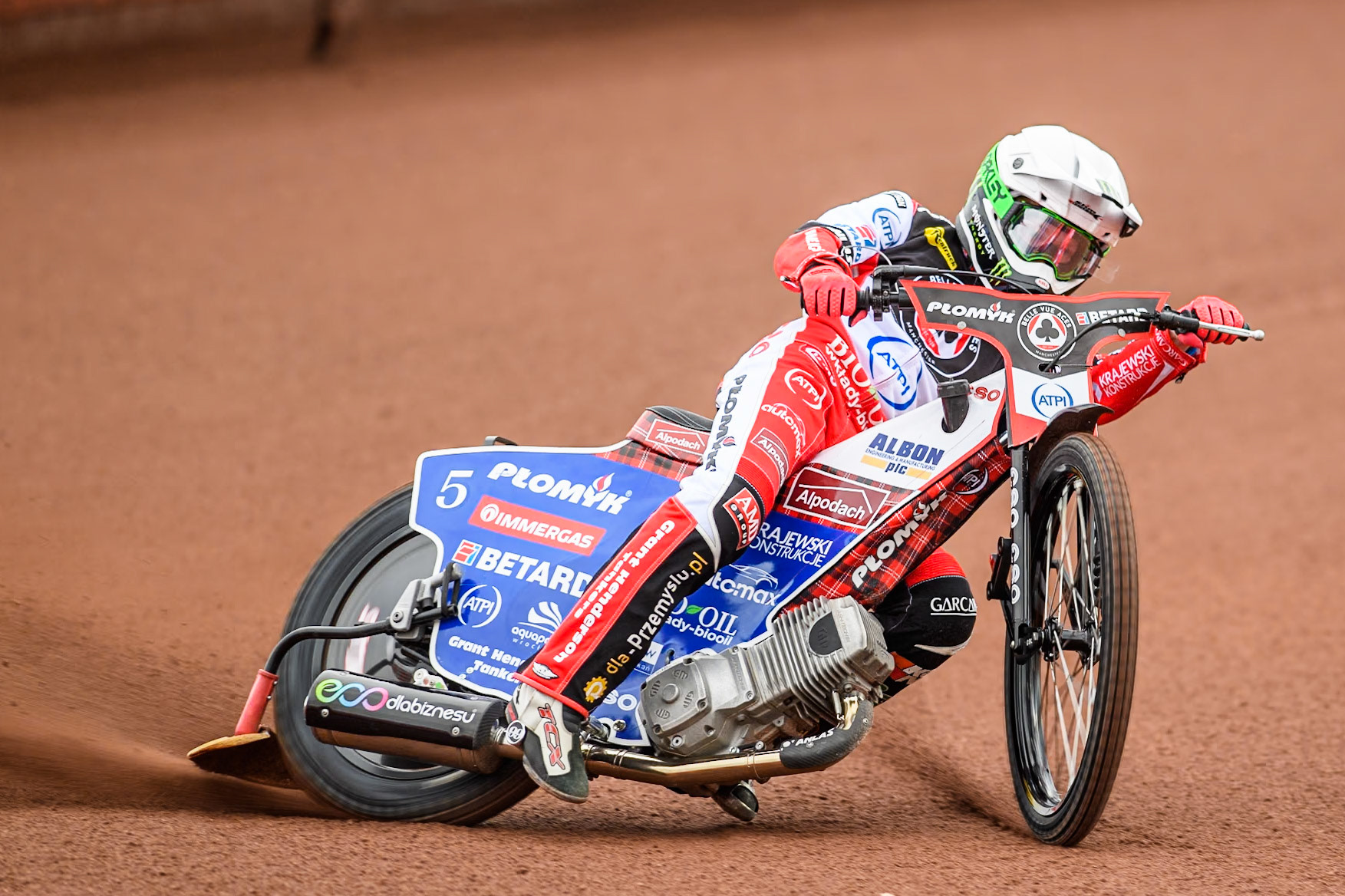 Belle Vue Aces' rider Dan Bewley in action during the Belle Vue Aces Media Day at the National Speedway Stadium, Manchester on Monday 11th March 2024. (Photo: Ian Charles | MI News)