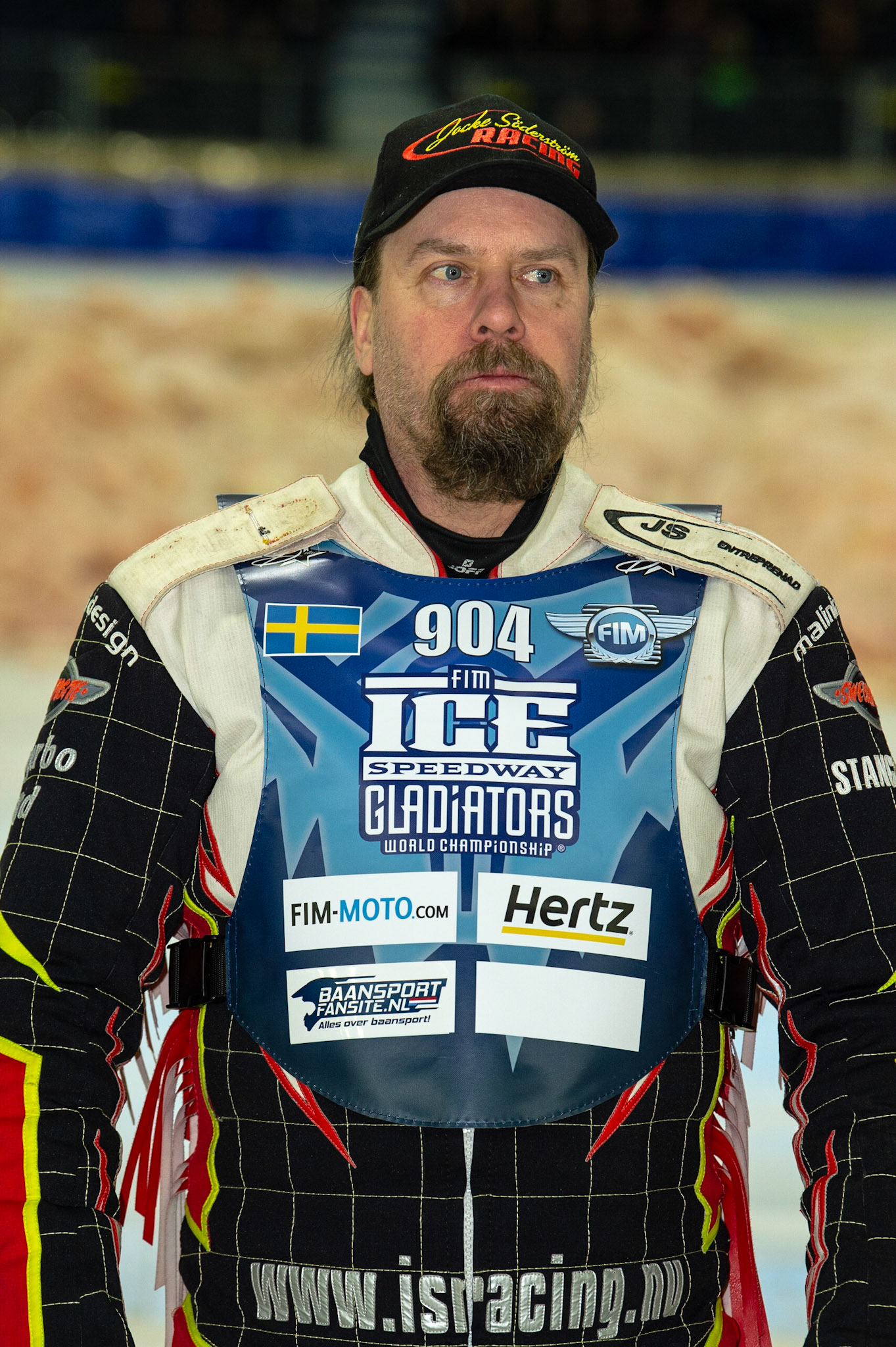 HEERENVEEN, NL.  Joakim Söderström (904) (Sweden) during the FIM Ice Speedway Gladiators World Championship Final 3 at Ice Rink Thialf, Heerenveen on Saturday  2 April 2022. (Credit: Ian Charles | MI News)