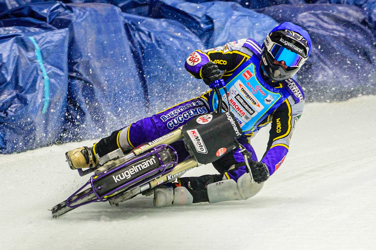 Günther Bauer in action during the Race of Legends at the Max-Aicher-Arena, Inzell on Friday 17th March 2023. (Photo: Ian Charles | MI News)