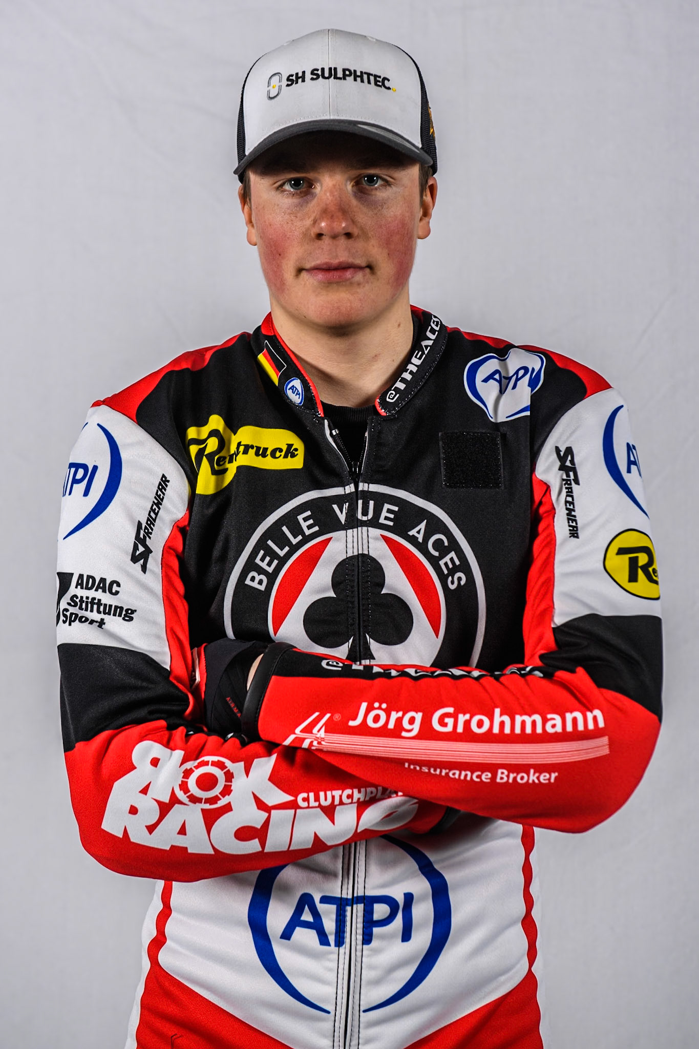 Belle Vue Aces' rider Norick Blödorn during the Belle Vue Aces Media Day at the National Speedway Stadium, Manchester on Monday 11th March 2024. (Photo: Ian Charles | MI News)