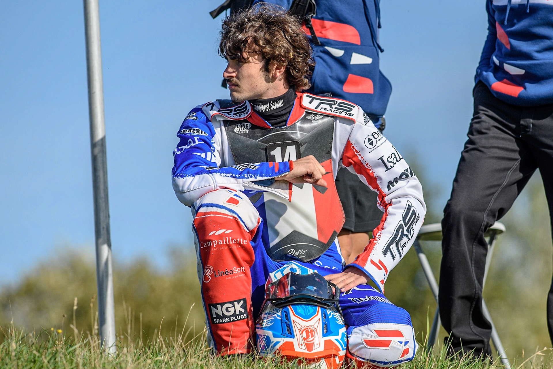 Mathias Trésarrieu during the FIM Long Track Of Nations event at the Speed Centre Roden on Sunday 24th September 2023. (Photo: Ian Charles | MI News)