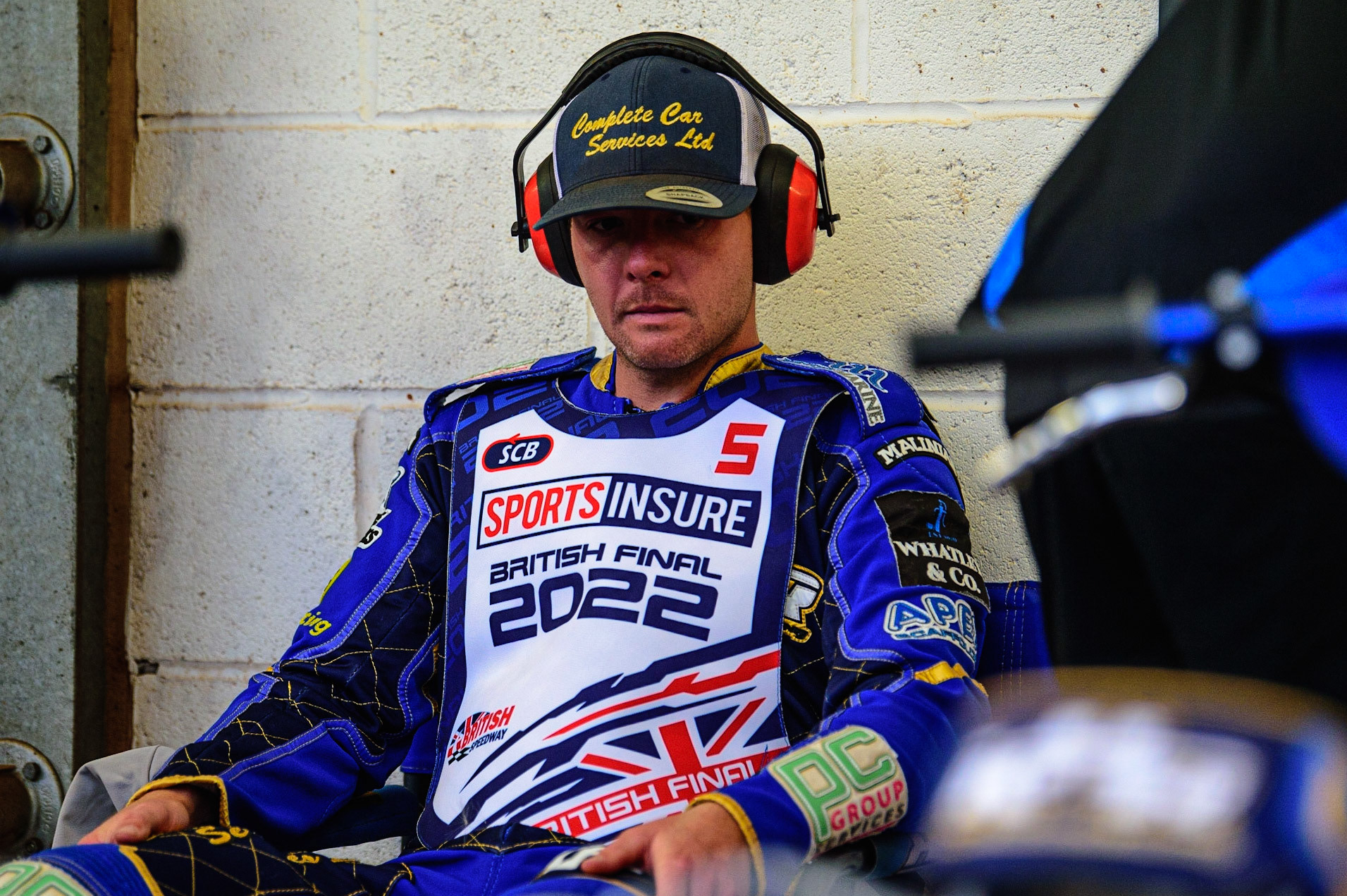 Kyle Howarth  waits for the meeting to start during the Sports Insure British Speedway Championship Final at the National Speedway Stadium, Bellevue, Manchester, England on Monday 1st August 2022. (Photo by: Ian Charles | MI News)