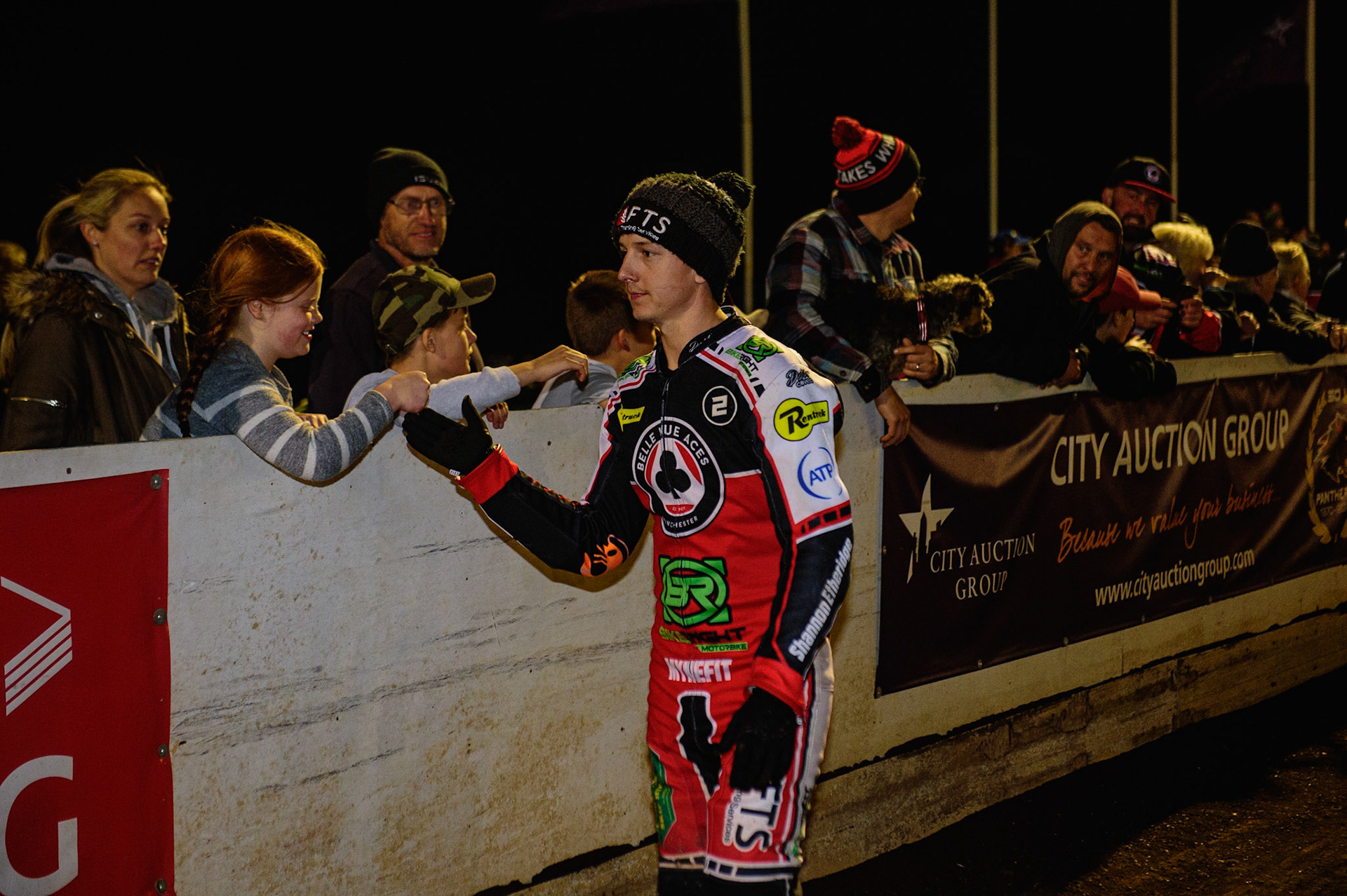 PETERBOROUGH, UK. OCT 14TH The Aces riders than their fans for their support in the final during the SGB Premiership Grand Final 2nd leg between Peterborough and Belle Vue Aces at East of England Showground, Peterborough on Thursday 14th October 2021. (Credit: Ian Charles | MI News)