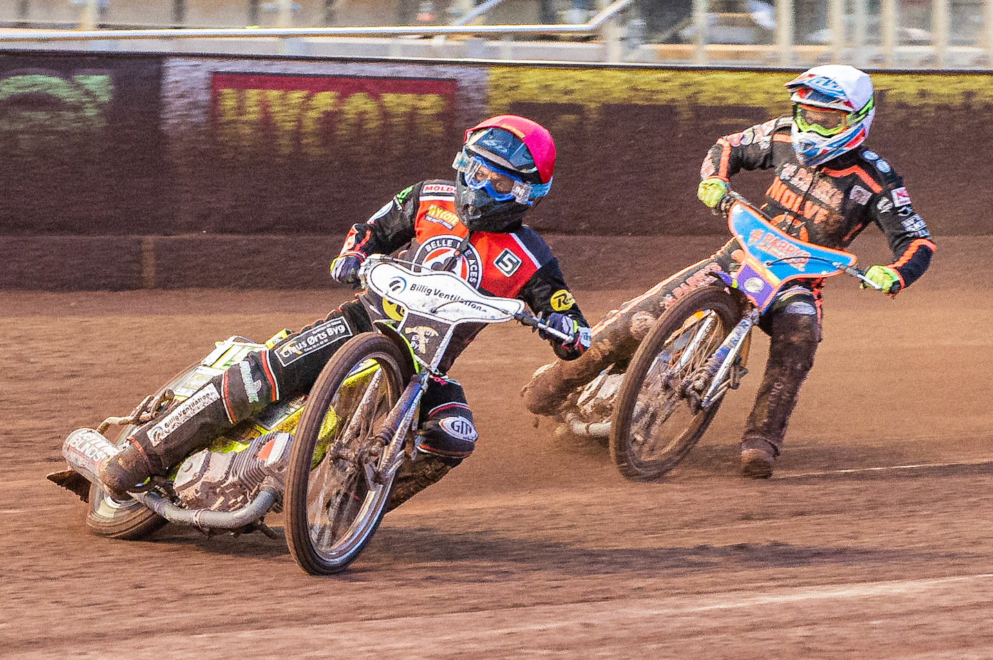 Photo by Ian Charles:

Kenneth Bjerre  (Red) leads Rory Schlein  (White)

Belle Vue Aces v Wolverhampton Wolves, SGB Premiership, National Speedway Stadium, Manchester, Monday, 19, August, 2019