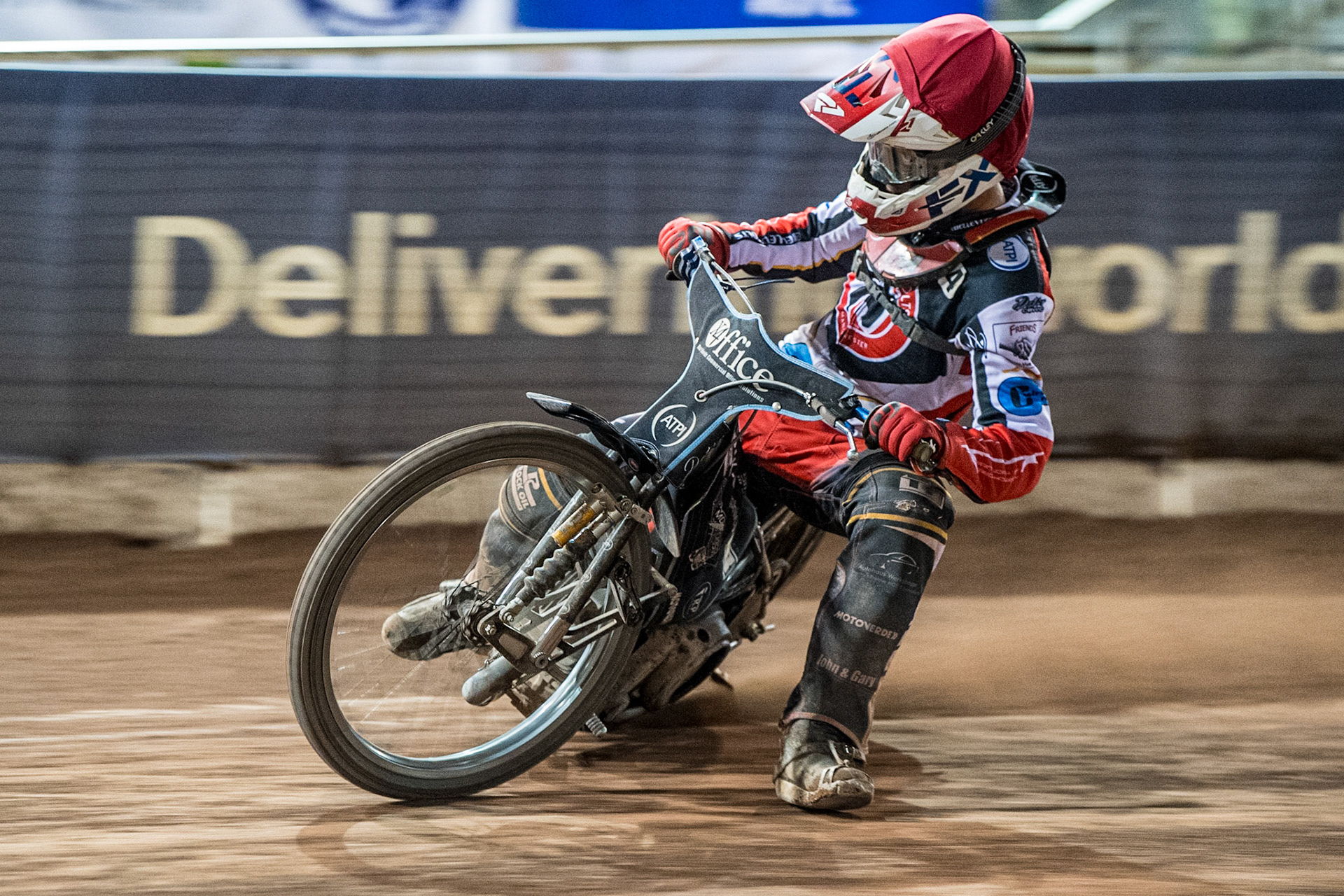 Freddy Hodder in action for Belle Vue Cool Running Colts during the National Development League match between Belle Vue Colts and Workington Comets at the National Speedway Stadium, Manchester on Friday 25th August 2023. (Photo: Ian Charles | MI News)