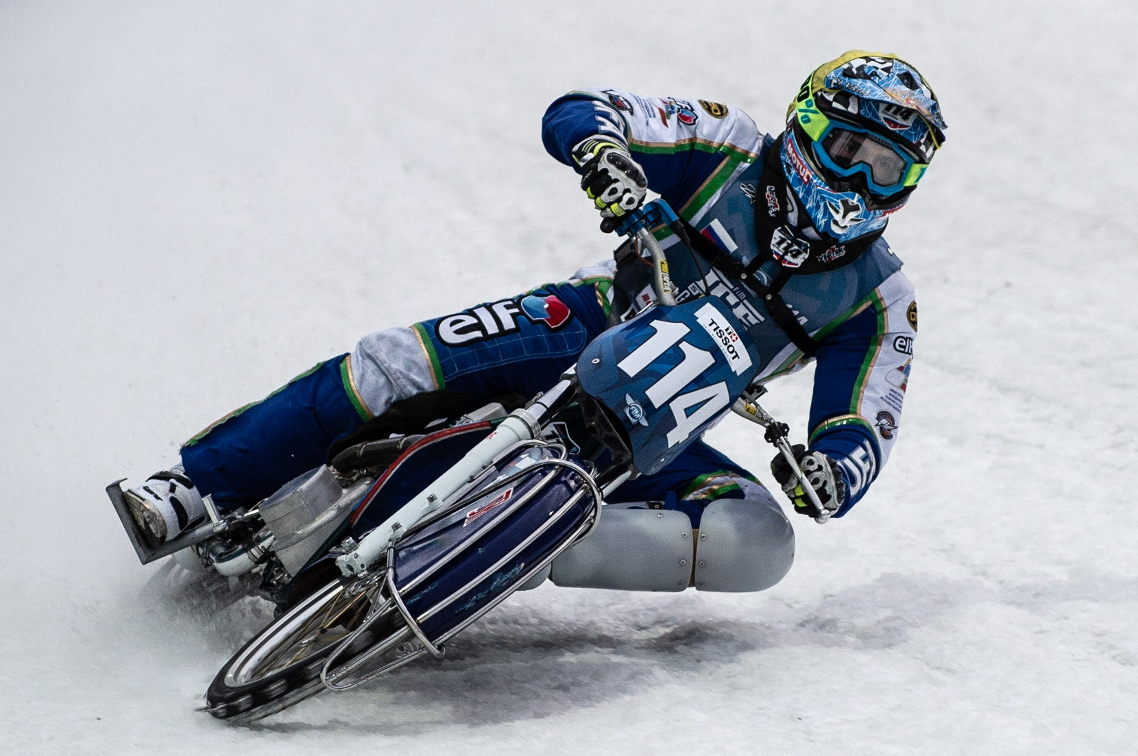 Photo: Ian Charles

Dinar Valeev (114) in action 

FIM Ice Speedway Gladiators World Championship, Final 3.1, Horst-Dohm Eisstadion, Berlin, Germany Saturday  2  March  2019