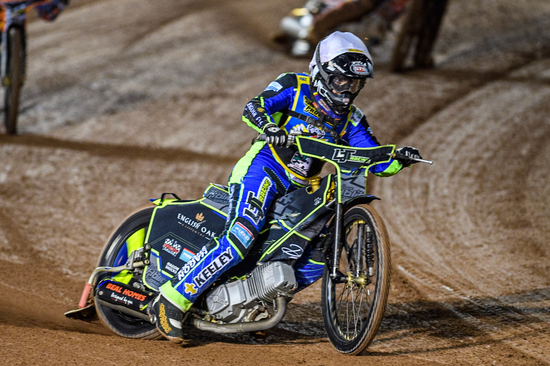 Sheffield Cubs' Nathan Ablitt in action during the WSRA National Development League match between Belle Vue Colts and Sheffield Tiger Cubs at the National Speedway Stadium, Manchester on Monday 7th October 2024. (Photo: Ian Charles | MI News)