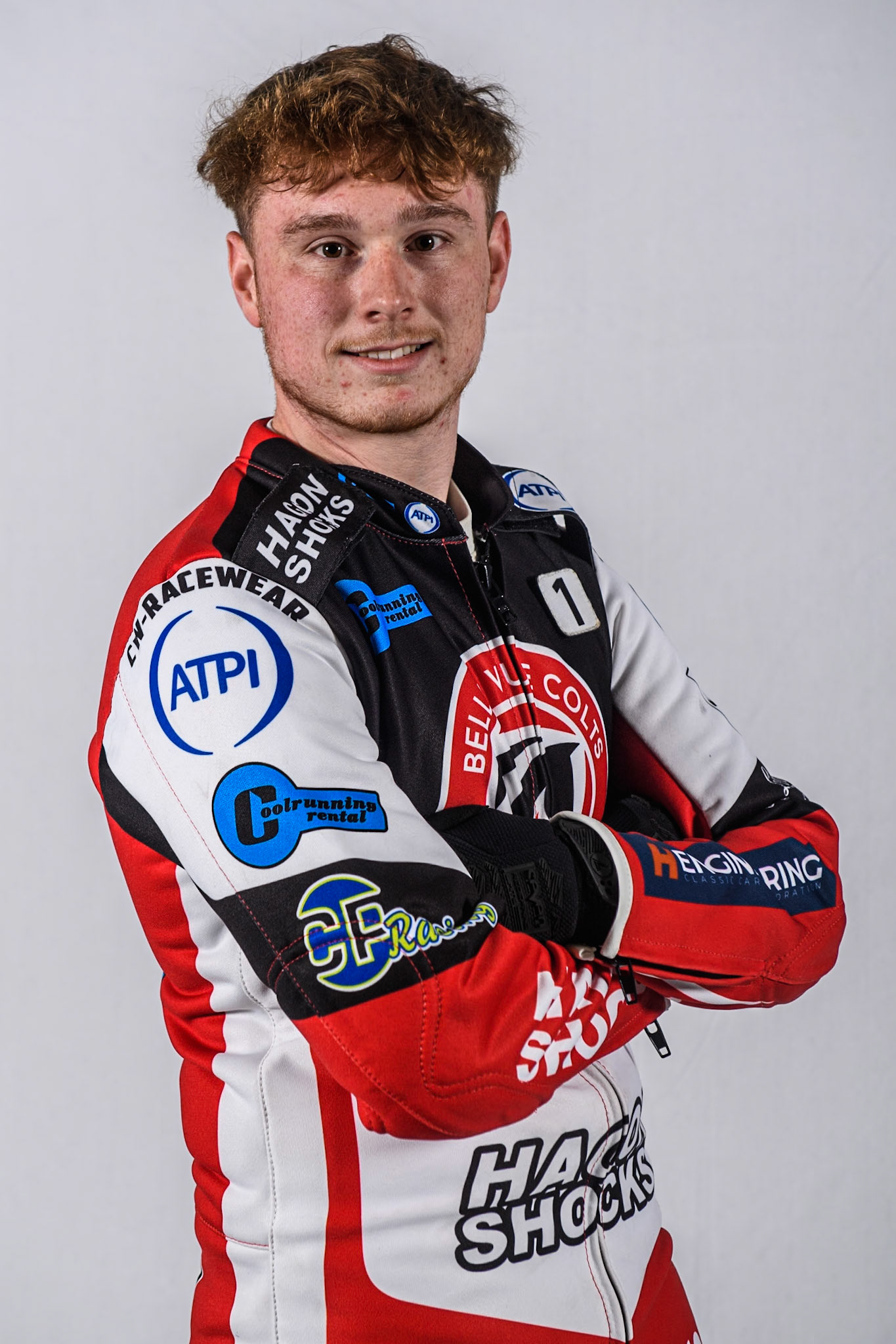 Belle Vue Colts' rider Sam Hagon during the Belle Vue Aces Media Day at the National Speedway Stadium, Manchester on Monday 11th March 2024. (Photo: Ian Charles | MI News)