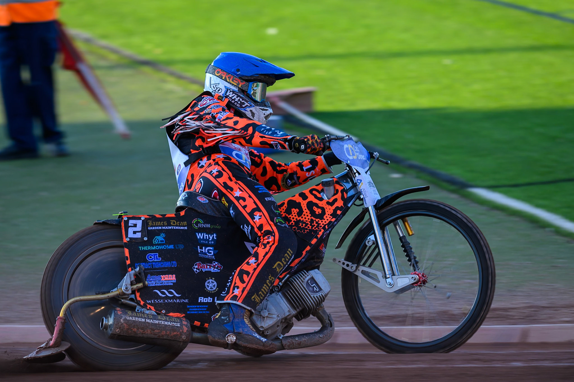 Cooper Rushen (2) in action during the Cab Direct British Speedway Championship Final at the National Speedway Stadium, Manchester on Saturday 15th August 2026. (Photo: Ian Charles | MI News)