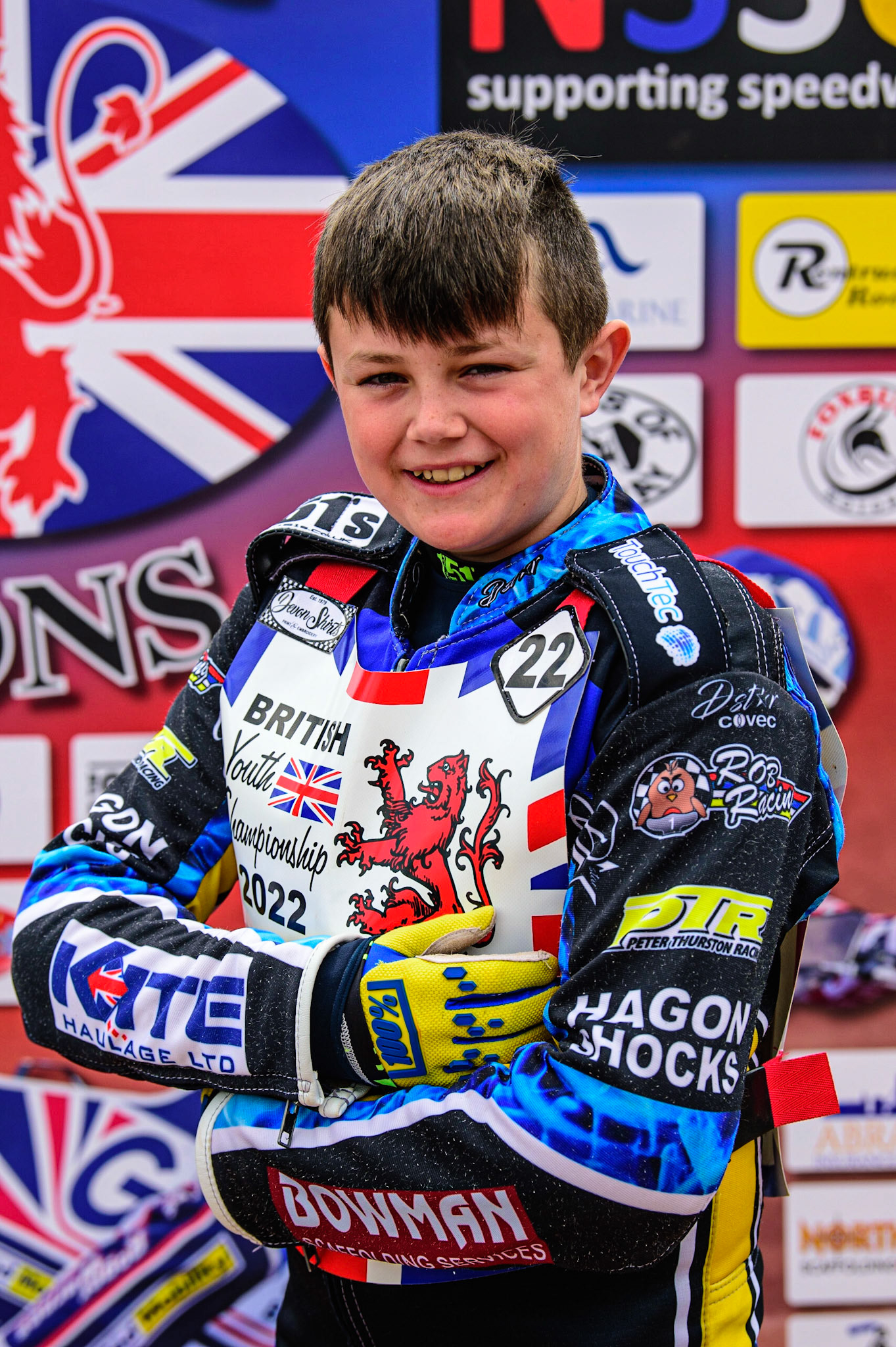 MANCHESTER, UK. JUN 3RD Jamie Etherington (22) during the British Youth Speedway Championship (Round 4)  at the National Speedway Stadium, Manchester on Friday 3rd June 2022. (Credit: Ian Charles | MI News)