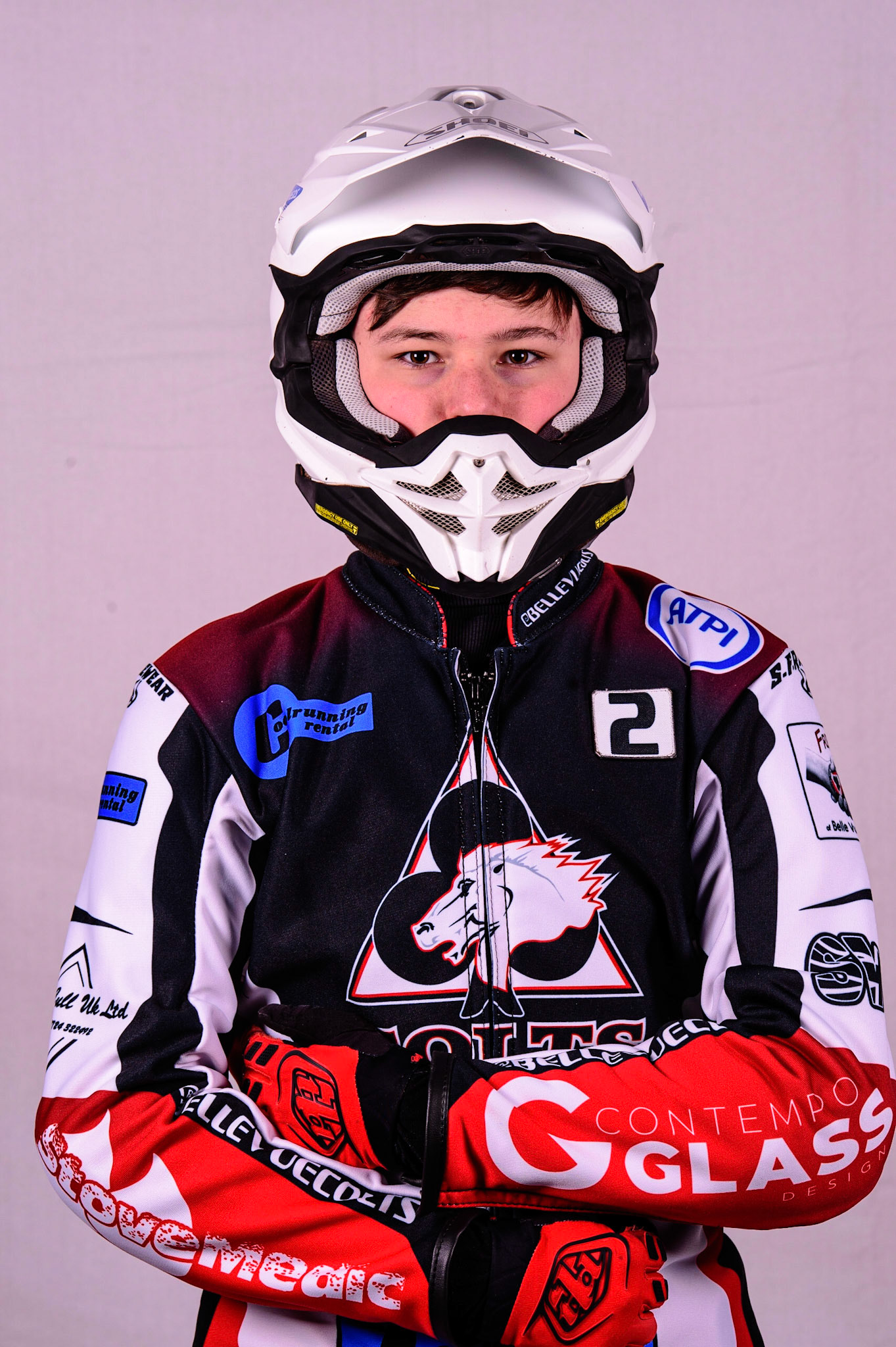 MANCHESTER, UK. MAR 14TH Sam McGurk - Belle Vue 'Cool Running' Colts during the Belle Vue Speedway Media Day at the National Speedway Stadium, Manchester on Monday 14th March 2022. (Credit: Ian Charles | MI News)