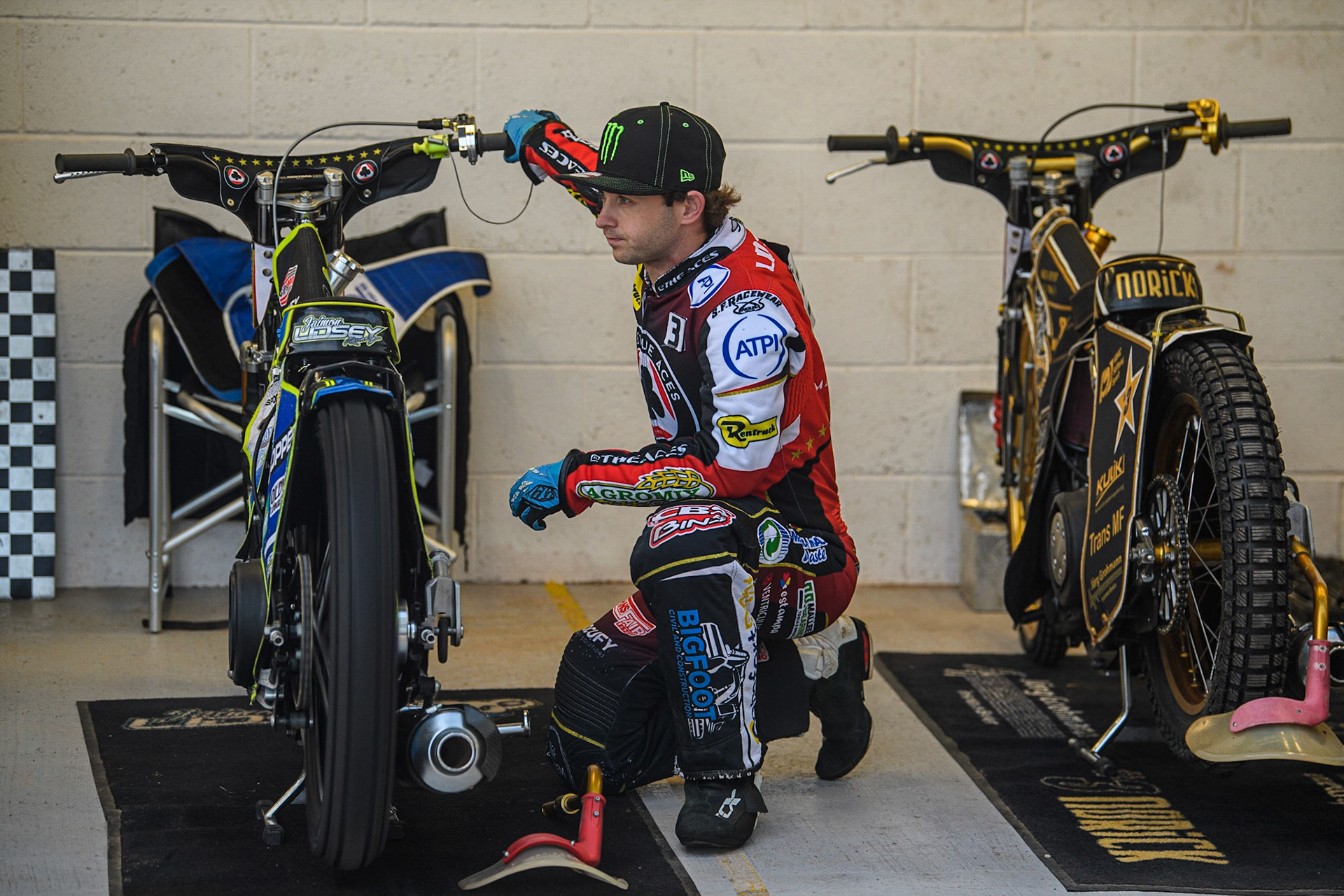 Jaimon Lidsey warms ups his bike during the Sports Insure Premiership match between Belle Vue Aces and Sheffield Tigers at the National Speedway Stadium, Manchester on Monday 7th August 2023. (Photo: Ian Charles | MI News)