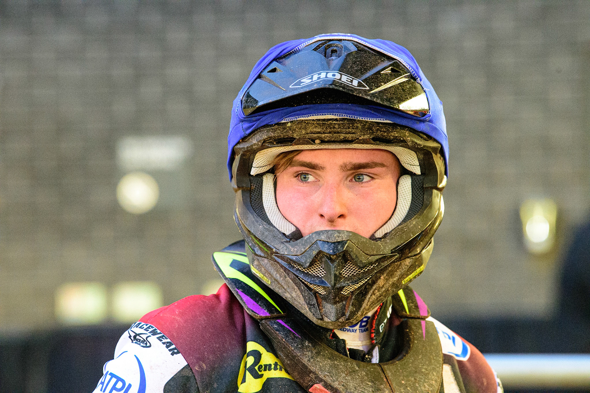 MANCHESTER, UK. JUN 6TH  Tom Brennan of Belle Vue ATPI Aces during the SGB Premiership match between Belle Vue Aces and Ipswich Witches at the National Speedway Stadium, Manchester on Monday 6th June 2022. (Credit: Ian Charles | MI News)