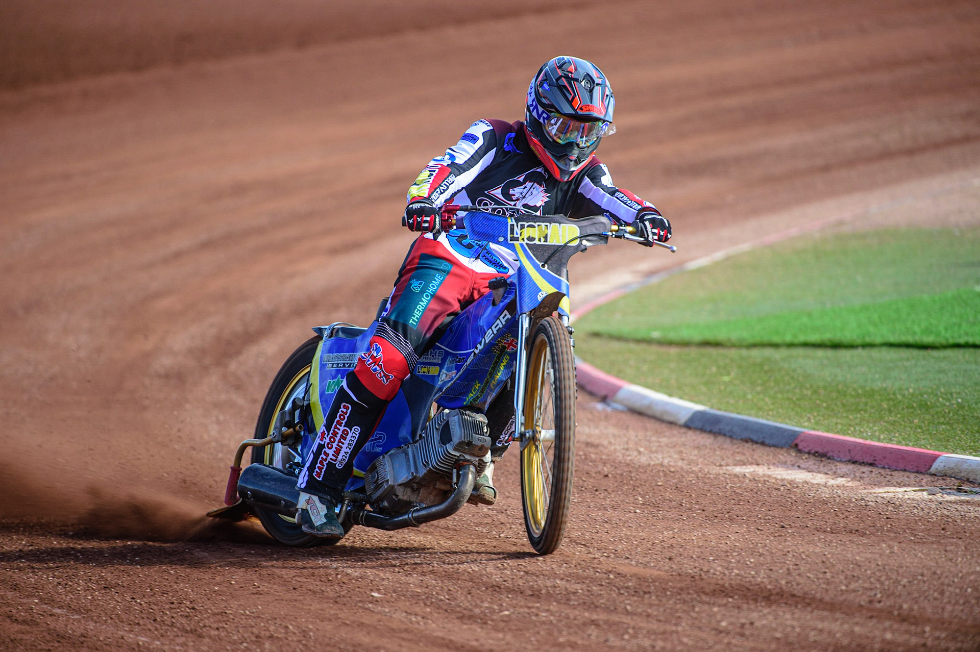 MANCHESTER, UK. MAR 14TH Jack Parkinson-Blackburn in action during the Belle Vue Speedway Media Day at the National Speedway Stadium, Manchester on Monday 14th March 2022. (Credit: Ian Charles | MI News)