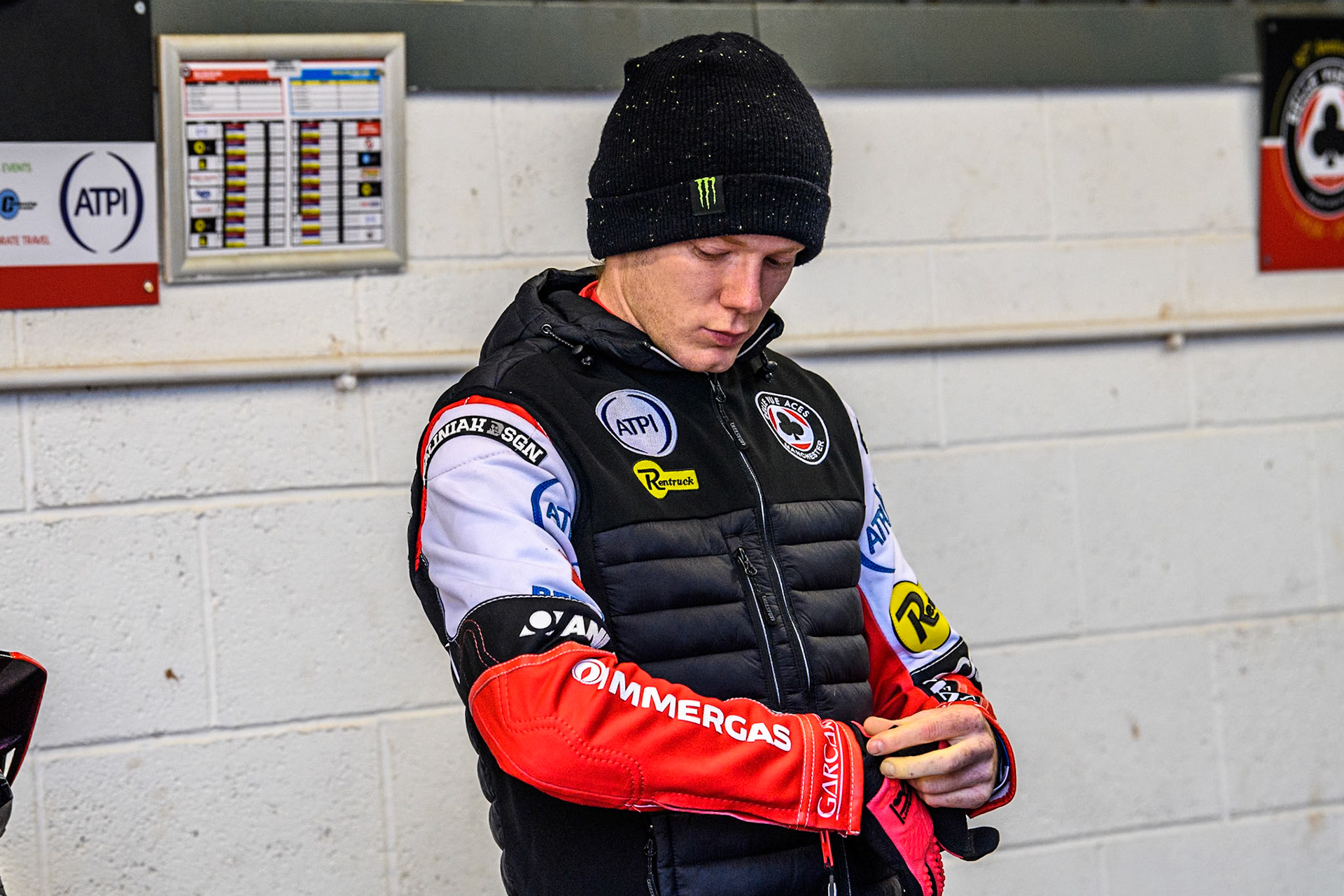 Belle Vue ATPI Aces Dan Bewley during the Rowe Motor Oil Premiership KO Cup Quarter Final 1st Leg between Belle Vue Aces and Sheffield Tigers at the National Speedway Stadium, Manchester on Monday 1st April 2024. (Photo: Ian Charles | MI News)