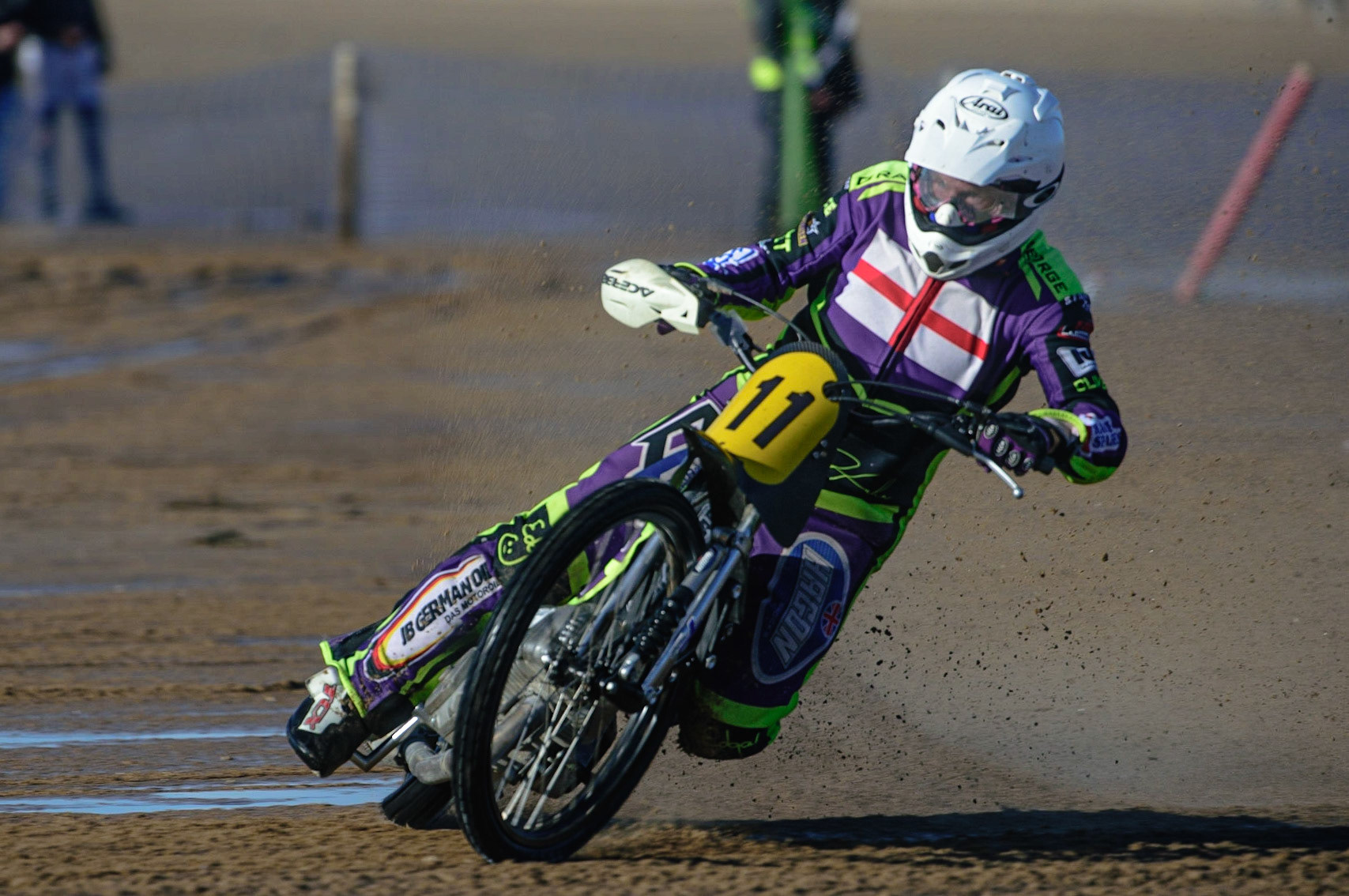 Paul Cooper (11) on his way to victory in the final during the Fylde ACU British Sand Racing Masters Championship on  Sunday 2nd October 2022. (Credit: Ian Charles | MI News)