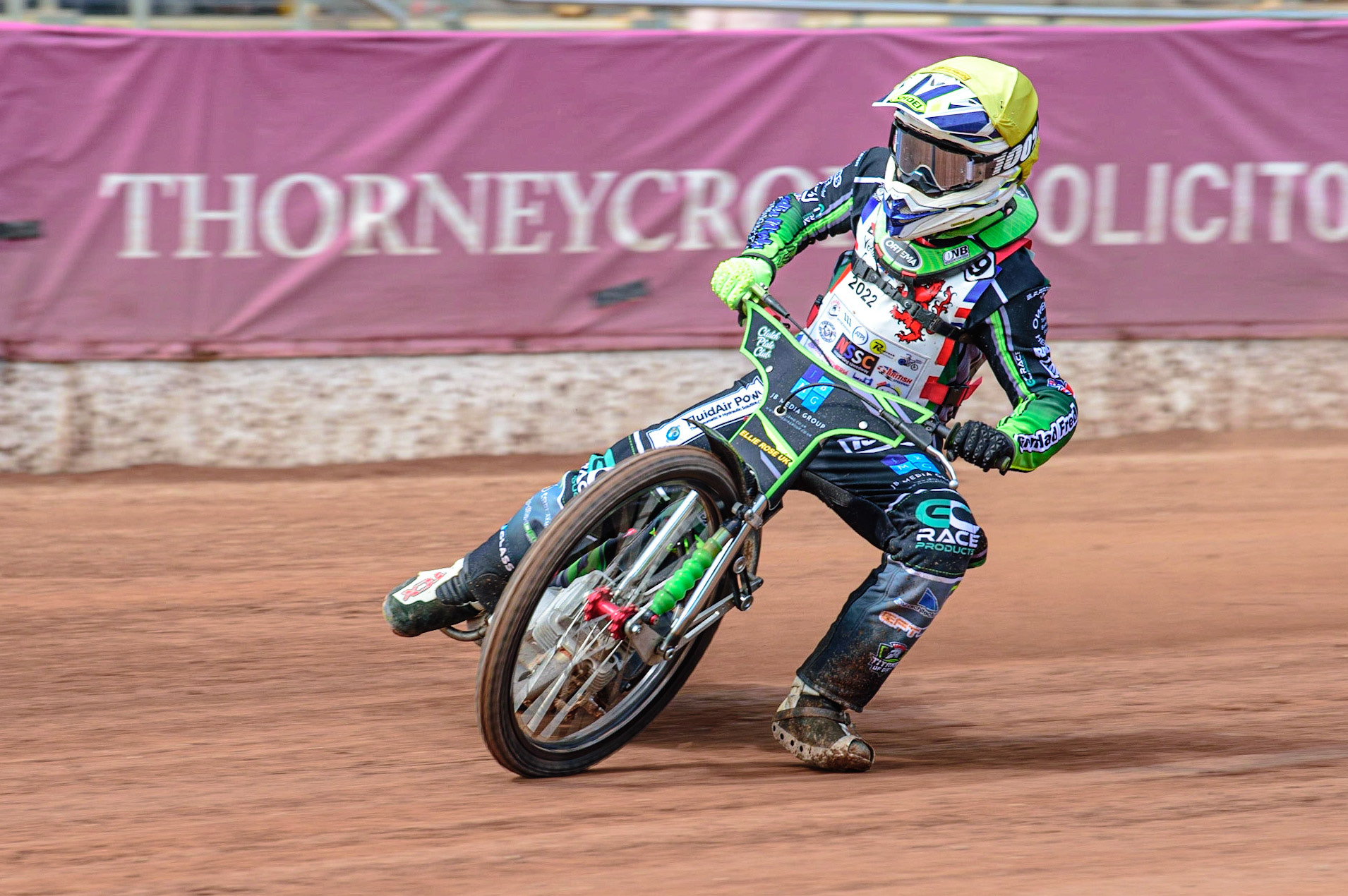 MANCHESTER, UK. JUN 3RD Luke Harrison (9) in action  during the British Youth Speedway Championship (Round 4)  at the National Speedway Stadium, Manchester on Friday 3rd June 2022. (Credit: Ian Charles | MI News)