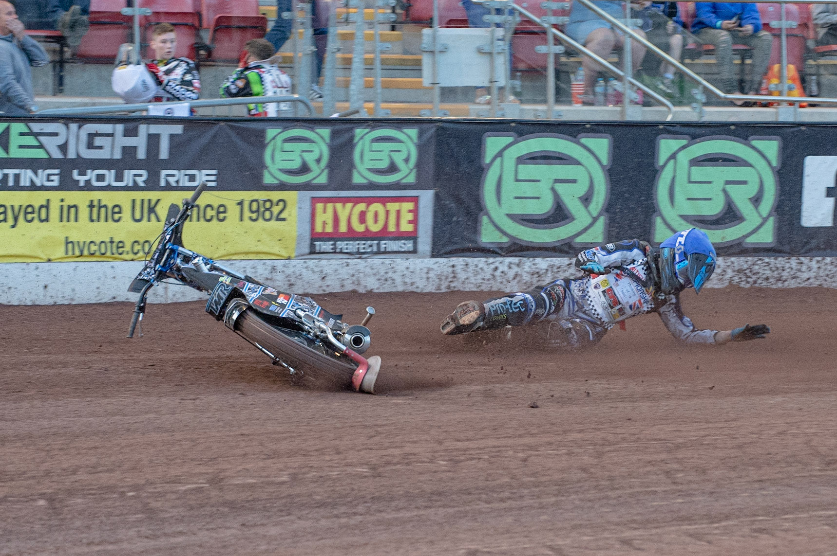 Photo: Ian Charles

Harry McGurk crashes 

Summer Speed Saturday & British Youth Speedway Championship Round 5, National Speedway Stadium, Manchester, Saturday 22 June 2019