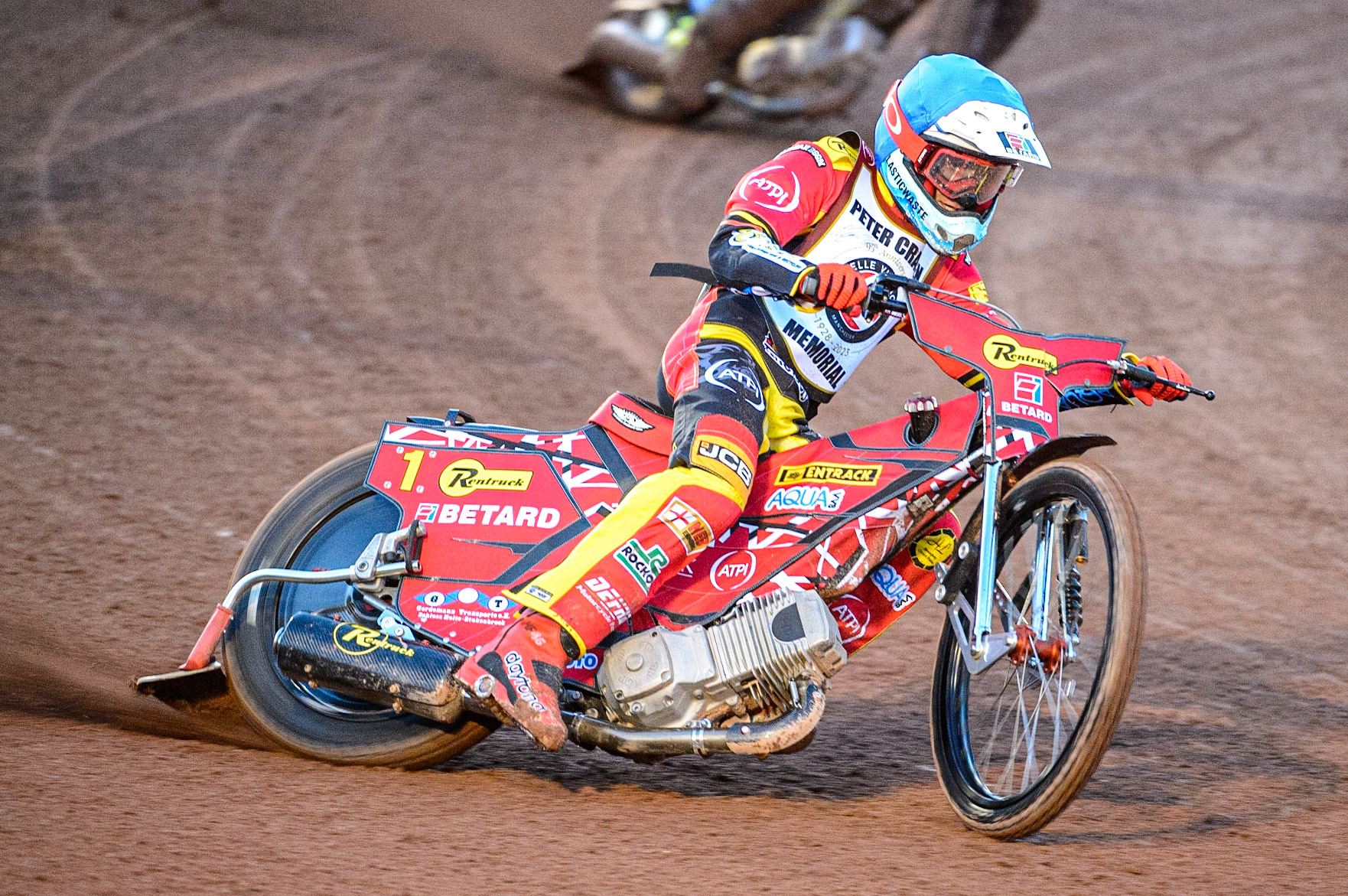 Max Fricke  in action  during the Peter Craven Memorial Trophy  at the National Speedway Stadium, Manchester on Monday 3rd April 2023. (Photo: Ian Charles | MI News)