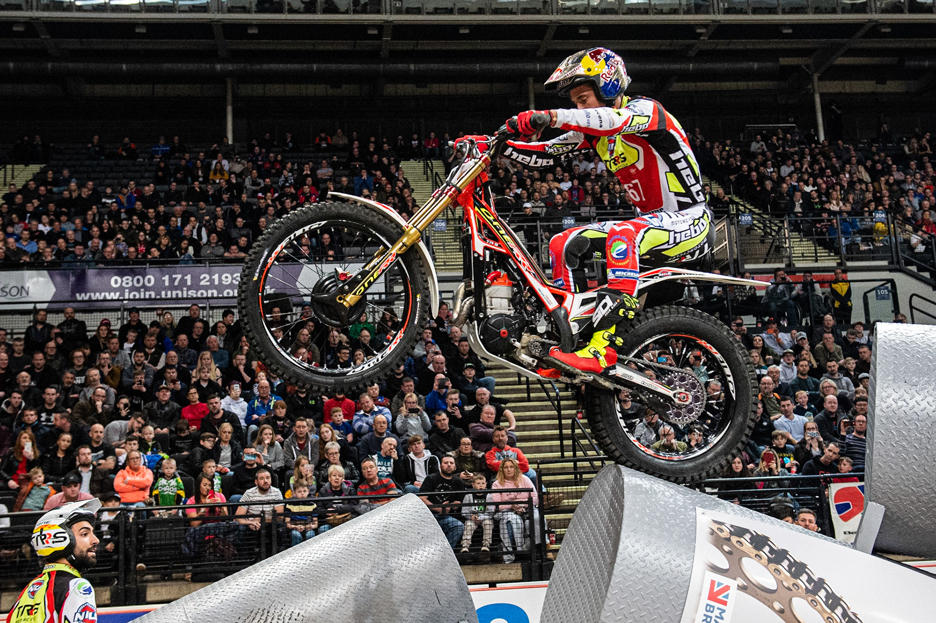 SHEFFIELD, ENGLAND  - DECEMBER 28TH  Adam Raga, Spain (TRRS) on section 3  during the 25th Anniversary Sheffield Indoor Trial at the FlyDSA Arena, Sheffield on Saturday 28th December 2019. (Credit: Ian Charles | MI News)