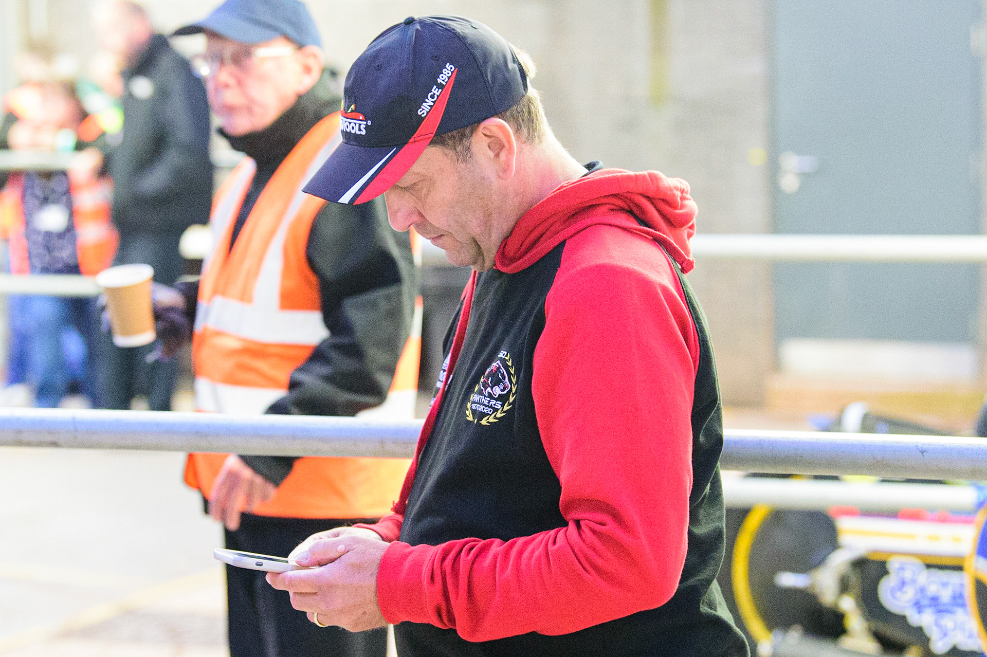 Rob Lyon Team Manager of Peterborough Crendon Panthers  plans his next move during the SGB Premiership match between Belle Vue Aces and Peterborough at the National Speedway Stadium, Manchester on Monday 25th July 2022. (Credit: Ian Charles | MI News