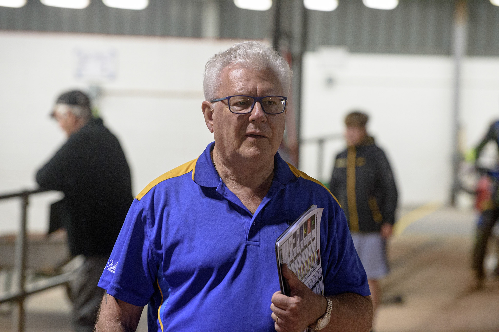 MANCHESTER, UK. AUGUST 20TH  Armadale Stellar Devils  manager Alan Budzynski during the National Development League match between Belle Vue Aces and Armadale Devils at the National Speedway Stadium, Manchester on Friday 20th August 2021. (Credit: Ian Charles | MI News)