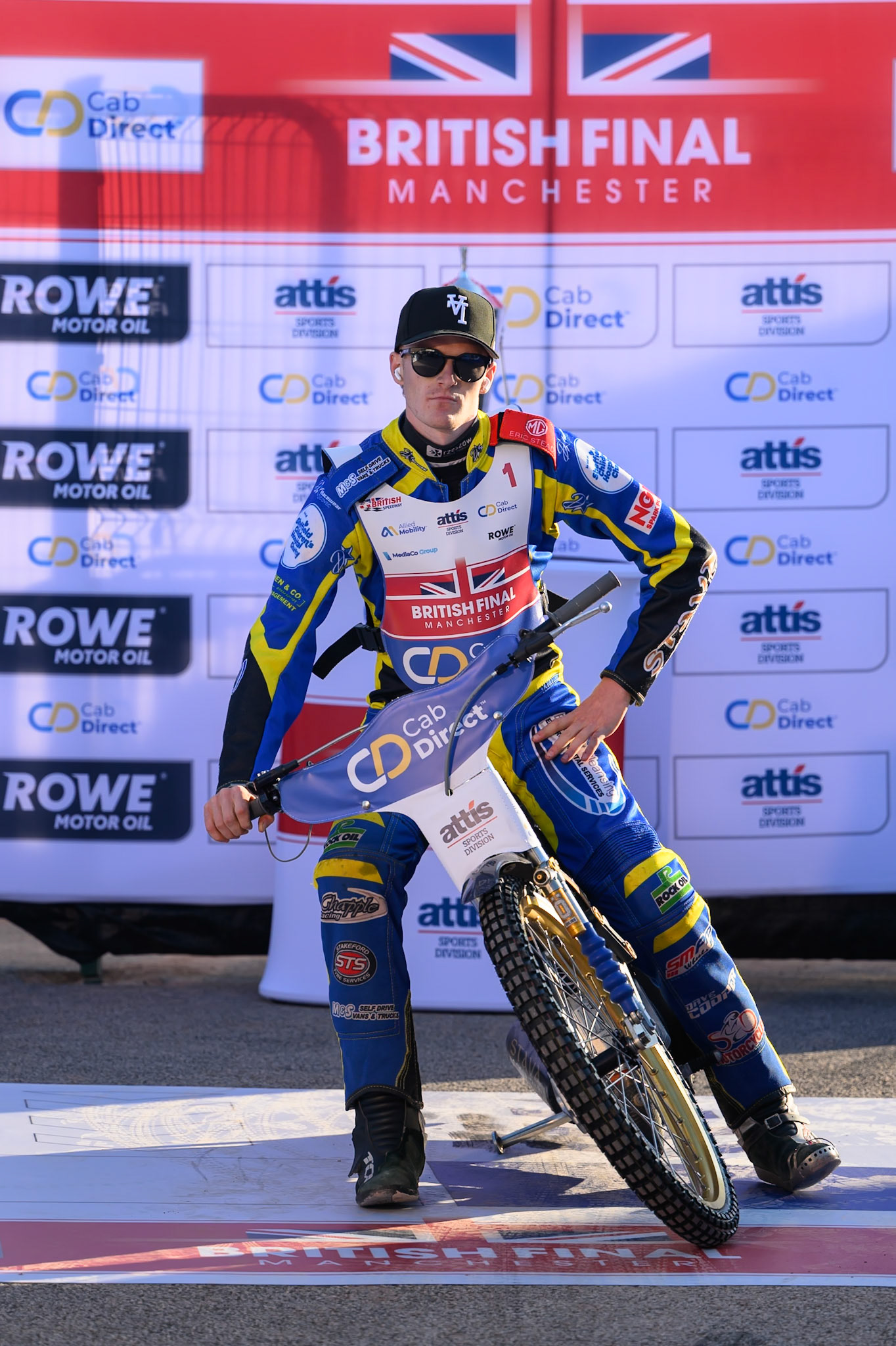 Anders Rowe (1) during the Cab Direct British Speedway Championship Final at the National Speedway Stadium, Manchester on Saturday 15th August 2026. (Photo: Ian Charles | MI News)
