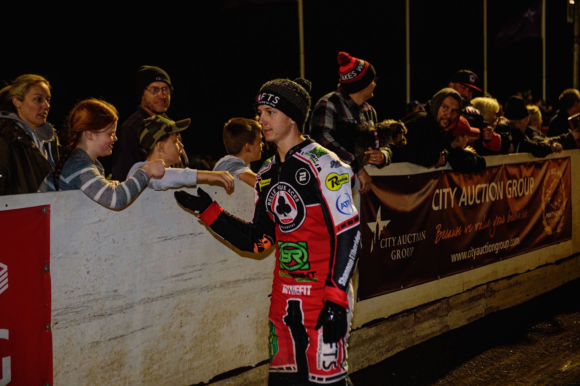 PETERBOROUGH, UK. OCT 14TH The Aces riders than their fans for their support in the final during the SGB Premiership Grand Final 2nd leg between Peterborough and Belle Vue Aces at East of England Showground, Peterborough on Thursday 14th October 2021. (Credit: Ian Charles | MI News)