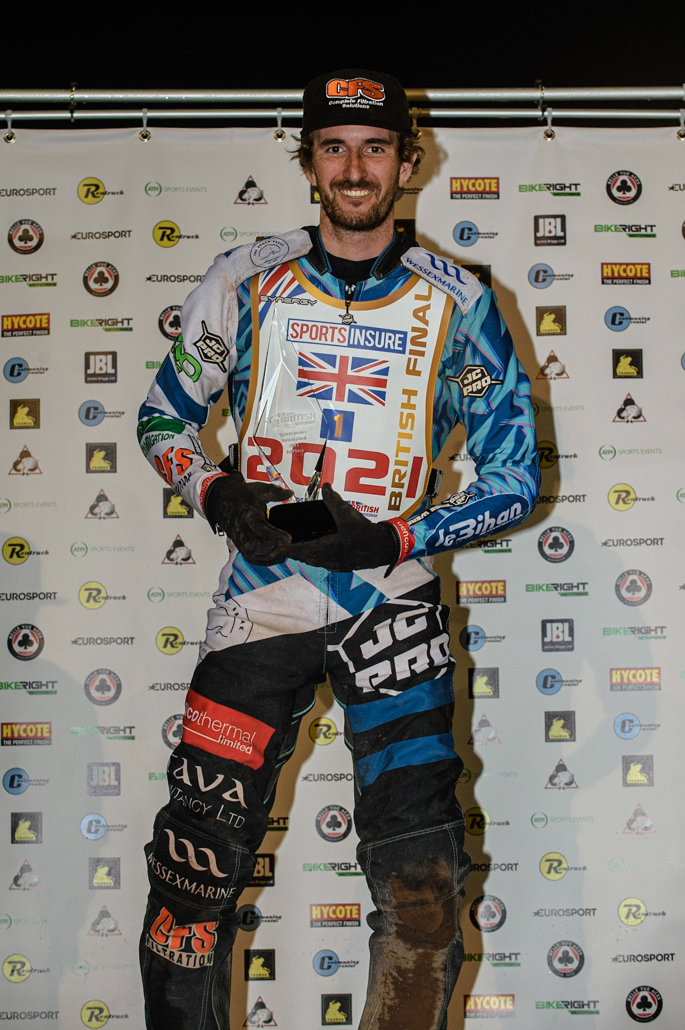 MANCHESTER, UK. AUGUST 16TH   Adam Ellis  - British Champion during the Sports Insure British Speedway Finals at the National Speedway Stadium, Manchester on Monday 16th August 2021. (Credit: Ian Charles | MI News)