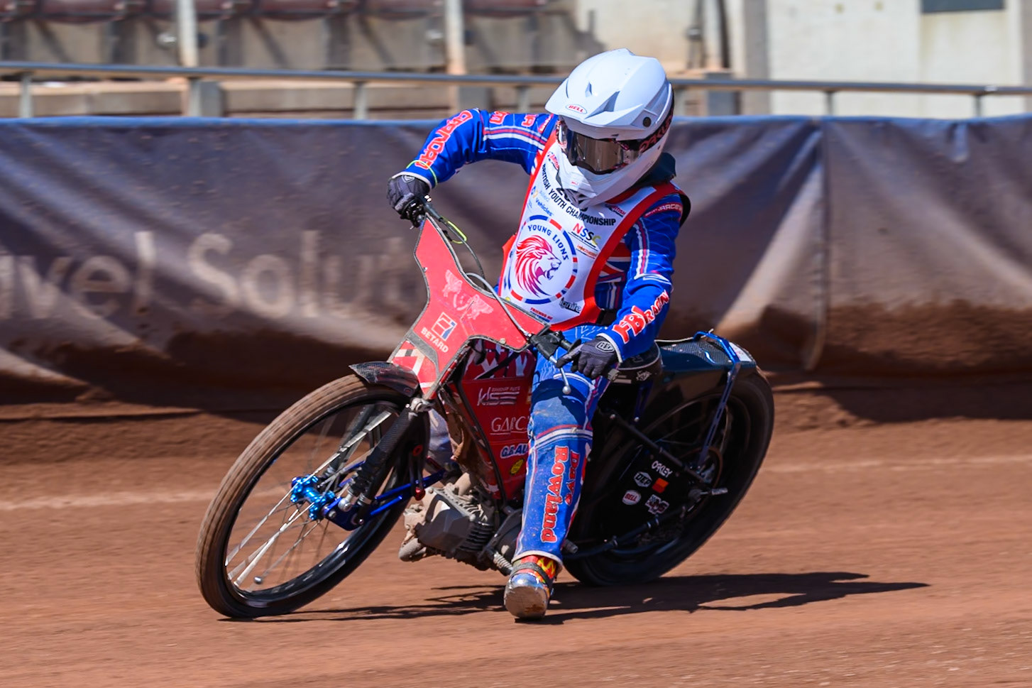 125cc SUPPORT CLASS FINAL: Aston Knott (89) leads the final during the British Youth Championship (125cc) at the National Speedway Stadium, Manchester on Sunday 19th July 2026. (Photo: Ian Charles | MI News)