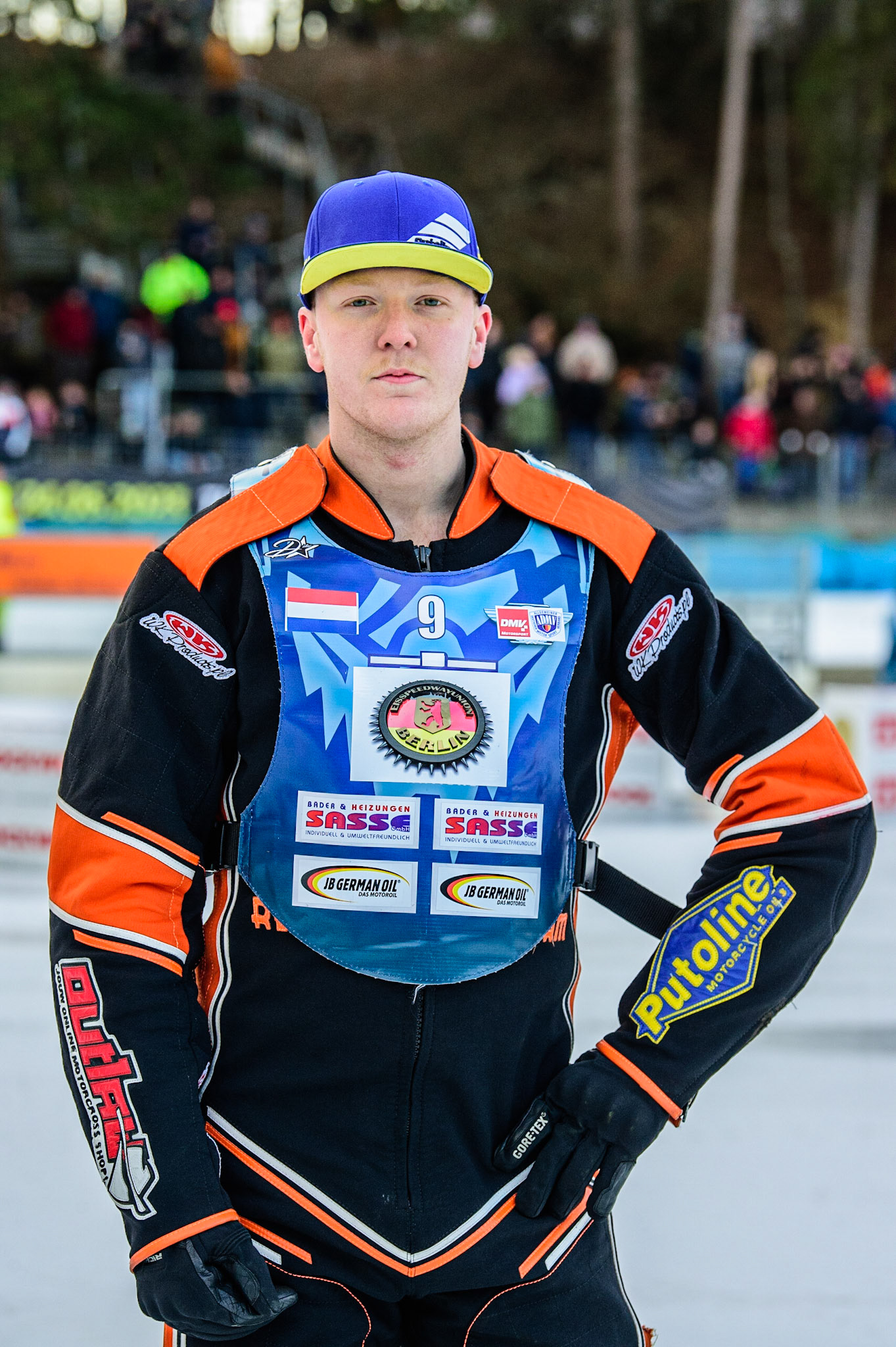 Sebastian Reitsma during the German Individual Ice Speedway Championship at Horst-Dohm-Eisstadion, Berlin on Friday 3rd March 2023. (Photo: Ian Charles | MI News)