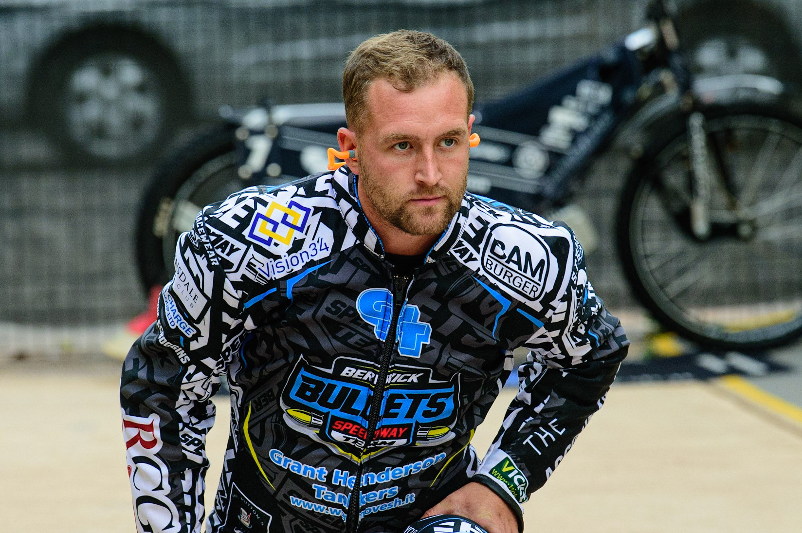 MANCHESTER, UK. JUN 24TH  Luke Crang  - Berwick Bullets  during the National Development League match between Belle Vue Colts and Berwick Bullets at the National Speedway Stadium, Manchester on Friday 24th June 2022. (Credit: Ian Charles | MI News)
