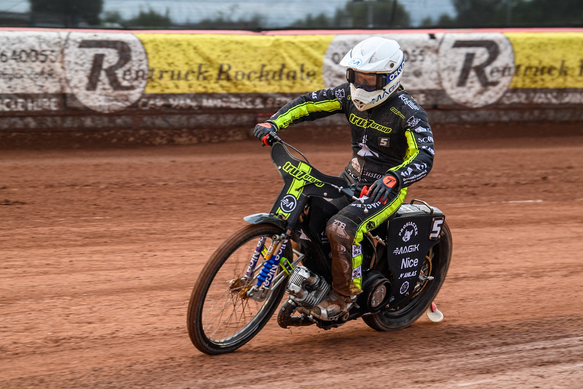 Ipswich Witches' Emil Sayfutdinov rides away from the pits during the Rowe Motor Oil Premiership match between Belle Vue Aces and Ipswich Witches at the National Speedway Stadium, Manchester on Monday 1st July 2024. (Photo: Ian Charles | MI News)