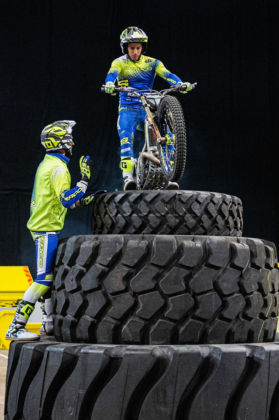 SHEFFIELD, ENGLAND  - DECEMBER 28TH  Jeroni Fajardo, Spain (Sherco) on section 5  during the 25th Anniversary Sheffield Indoor Trial at the FlyDSA Arena, Sheffield on Saturday 28th December 2019. (Credit: Ian Charles | MI News)