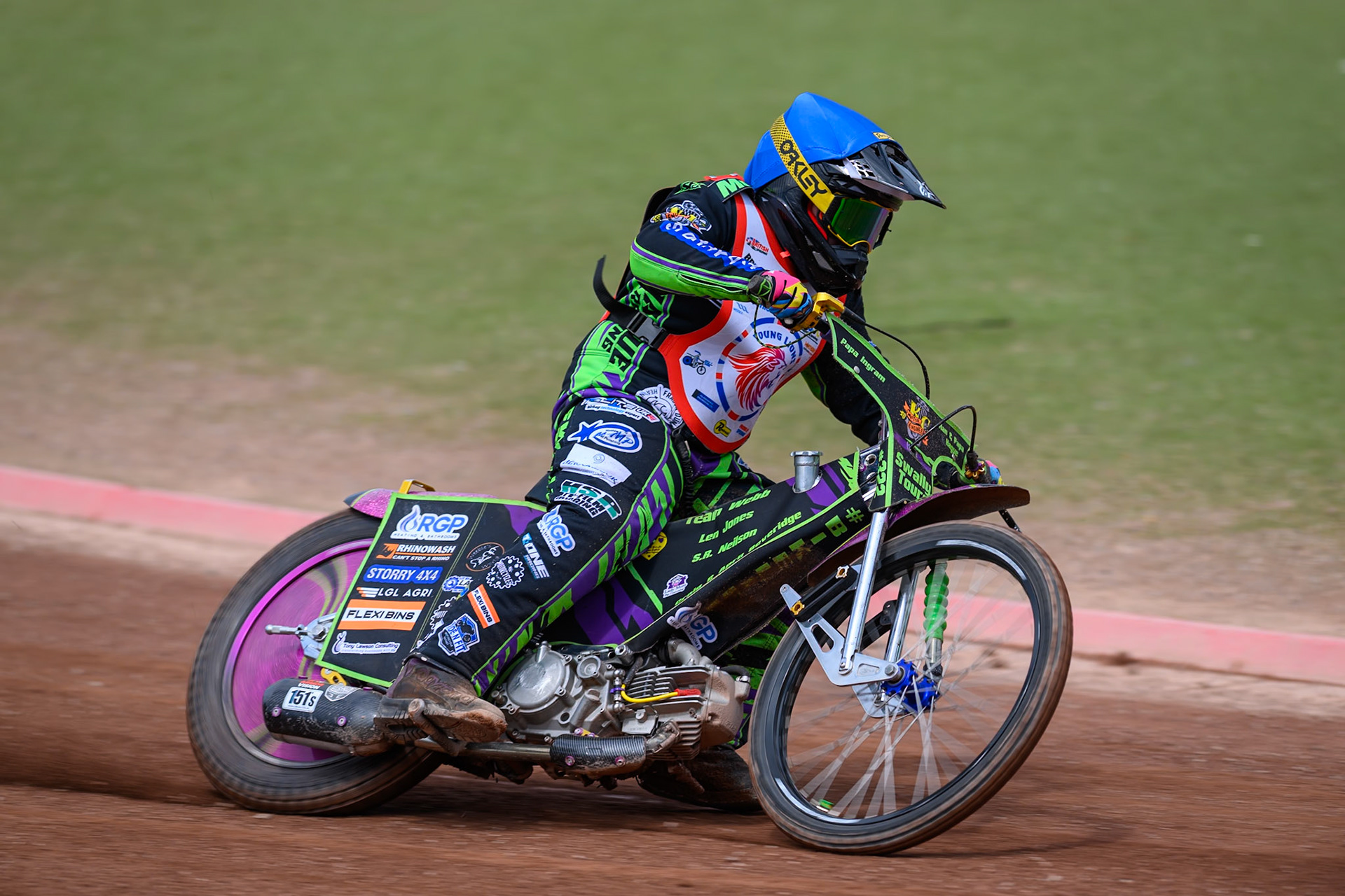 BRITISH YOUTH CHAMPIONSHIP 125cc Lewis Hague (322) in action during the British Youth Championship (125cc) at the National Speedway Stadium, Manchester on Sunday 19th July 2026. (Photo: Ian Charles | MI News)