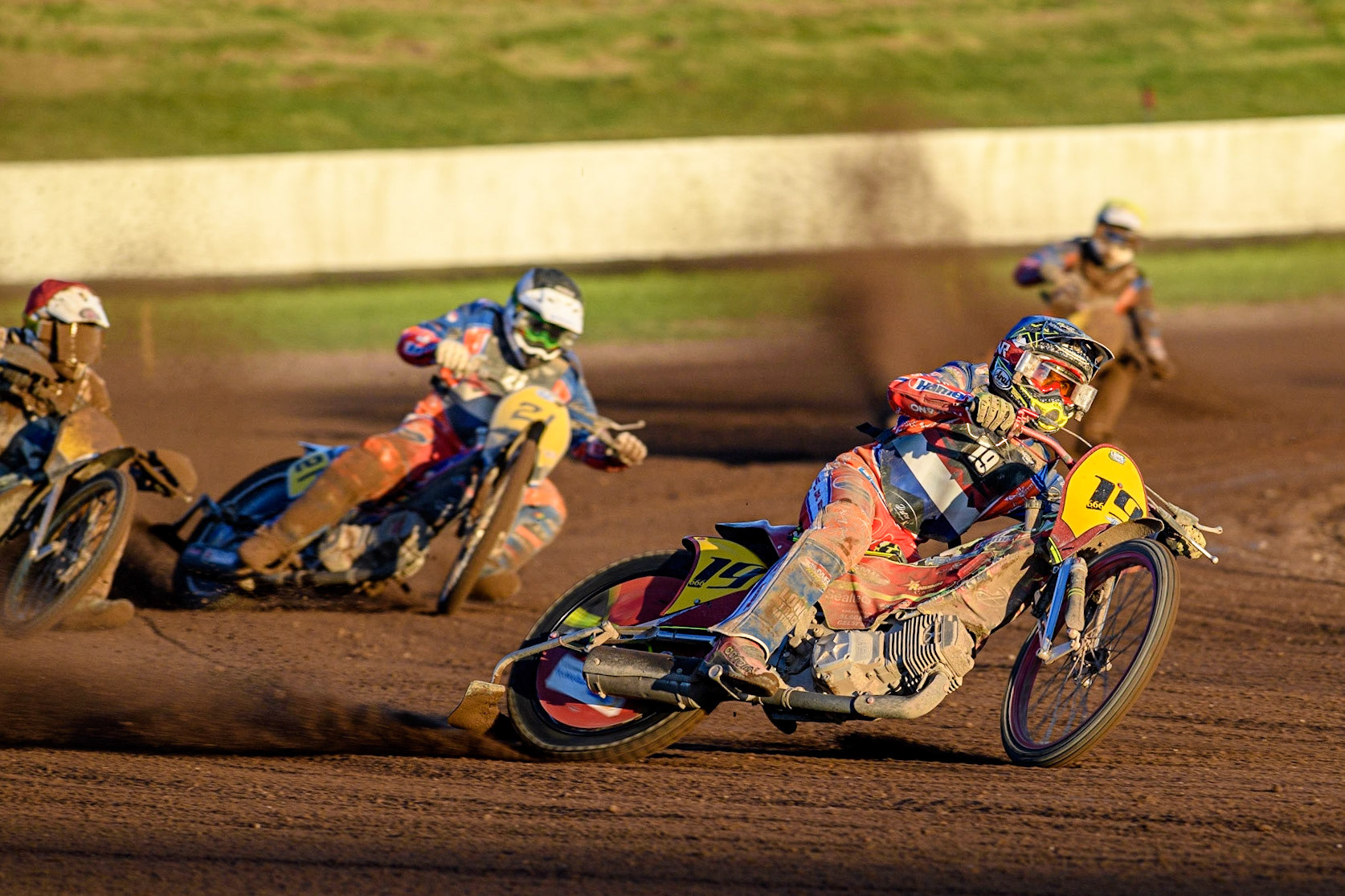 Romano Hummel on his way to his sixth unbeaten ride during the FIM Long Track Of Nations event at the Speed Centre Roden on Sunday 24th September 2023. (Photo: Ian Charles | MI News)