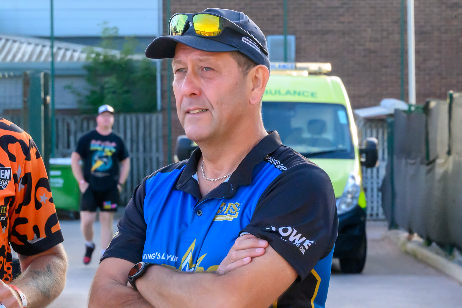 Rob Lyon, Team Manager of Kings Lynn Stars during the Rowe Motor Oil Premiership match between Belle Vue Aces and King's Lynn Stars at the National Speedway Stadium, Manchester on Monday 10th August 2026. (Photo: Ian Charles | MI News)
