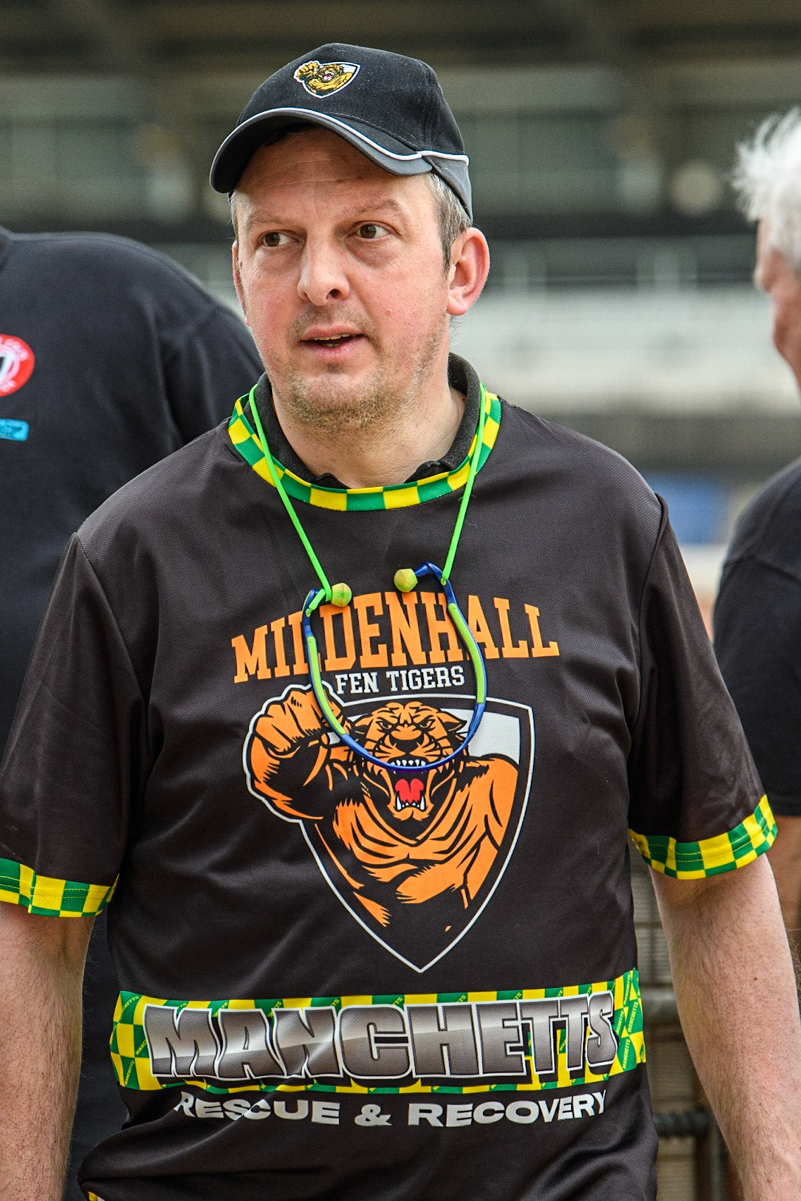 Mildenhall Manchettes Fen Tigers Team Manager Jason Gardner during the National Development League match between Belle Vue Colts and Mildenhall Fens Tigers at the National Speedway Stadium, Manchester on Friday 26th May 2023. (Photo: Ian Charles | MI News)