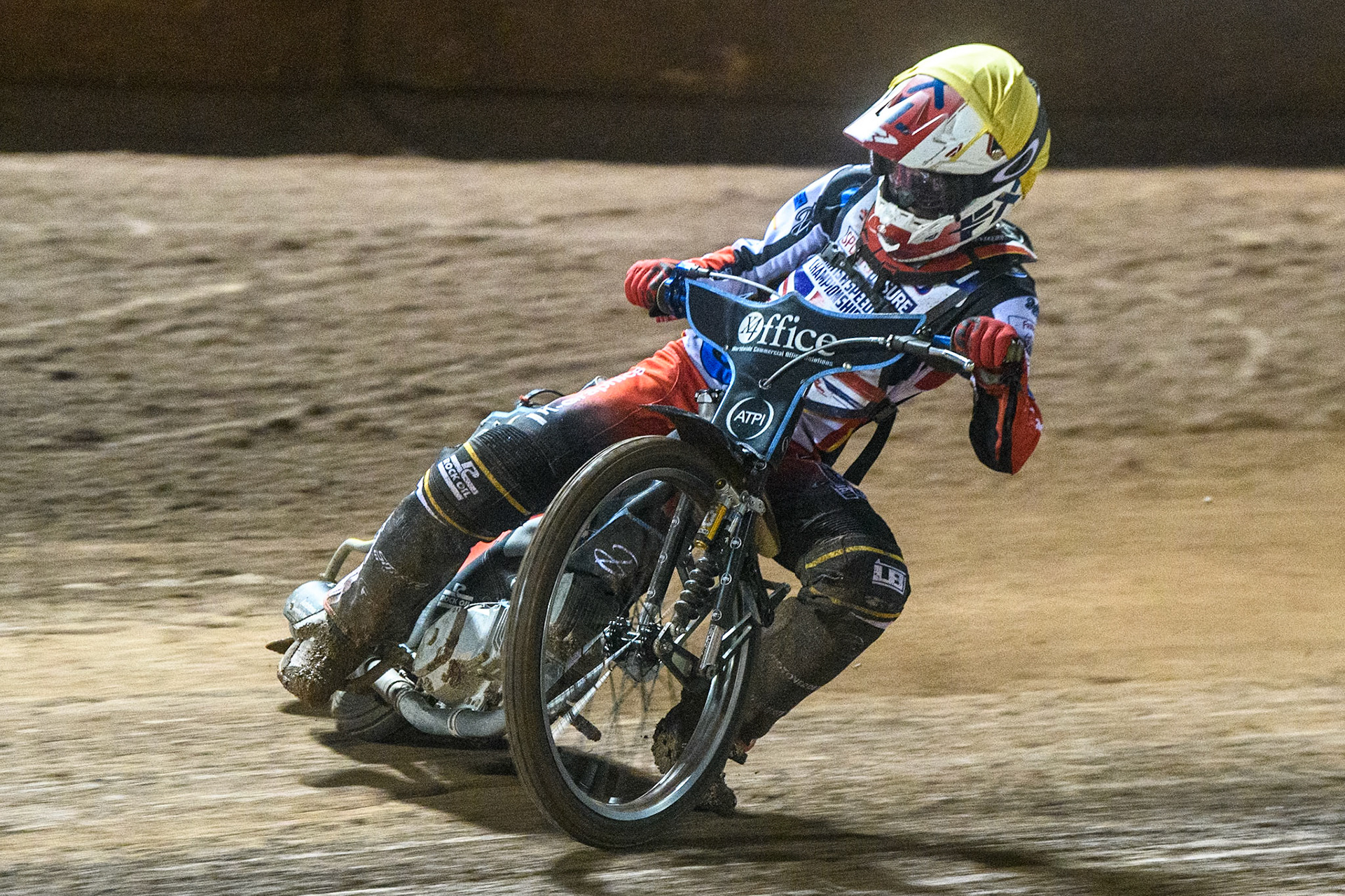 Track Reserve Freddy Hodder in action  during the Sports Insure British Speedway Final at the National Speedway Stadium, Manchester on Monday 14th August 2023. (Photo: Ian Charles | MI News)
