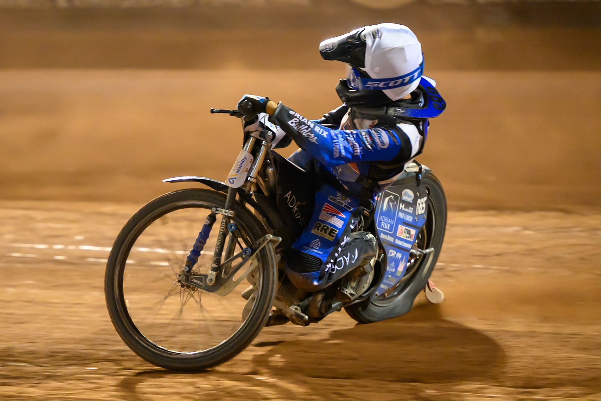 Jody Scott (13) in action during the Cab Direct British Speedway Championship Final at the National Speedway Stadium, Manchester on Saturday 15th August 2026. (Photo: Ian Charles | MI News)