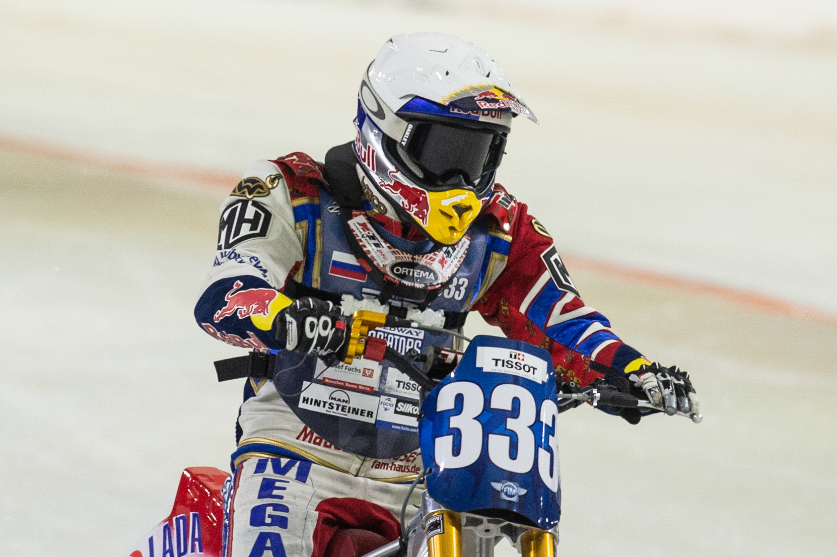 Photo: Ian Charles

Danil Ivanov (333)

FIM Ice Speedway Gladiators World Championship, Event 5.1, Ice Rink Thialf, Heerenveen, Netherlands Saturday  30  March  2019
